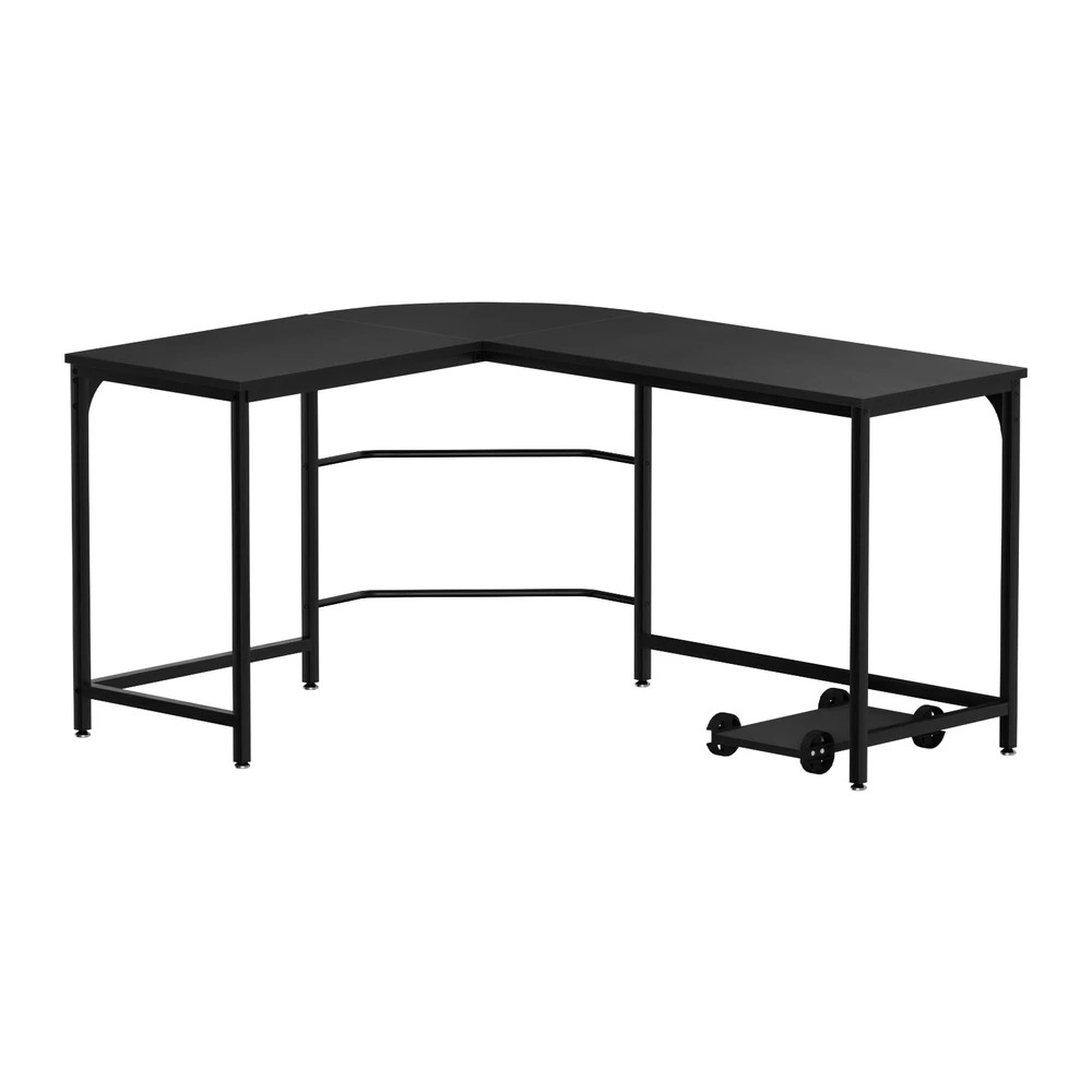 1 Artiss Computer Desk L-Shape CPU Stand  147CM - Black, 1 of 5