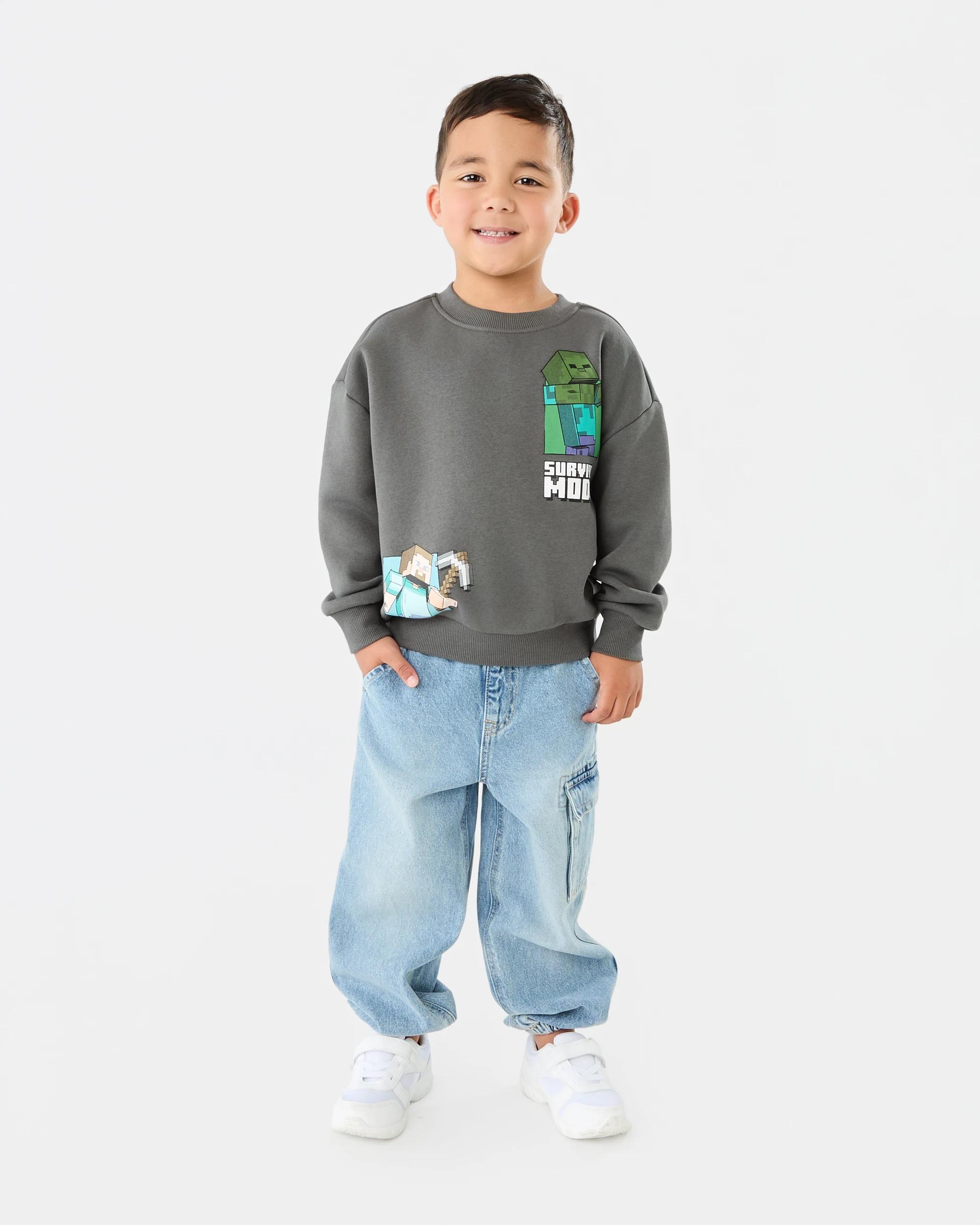 9 Minecraft License Oversized Crew Neck Sweatshirt Minecraft, 9 of 9