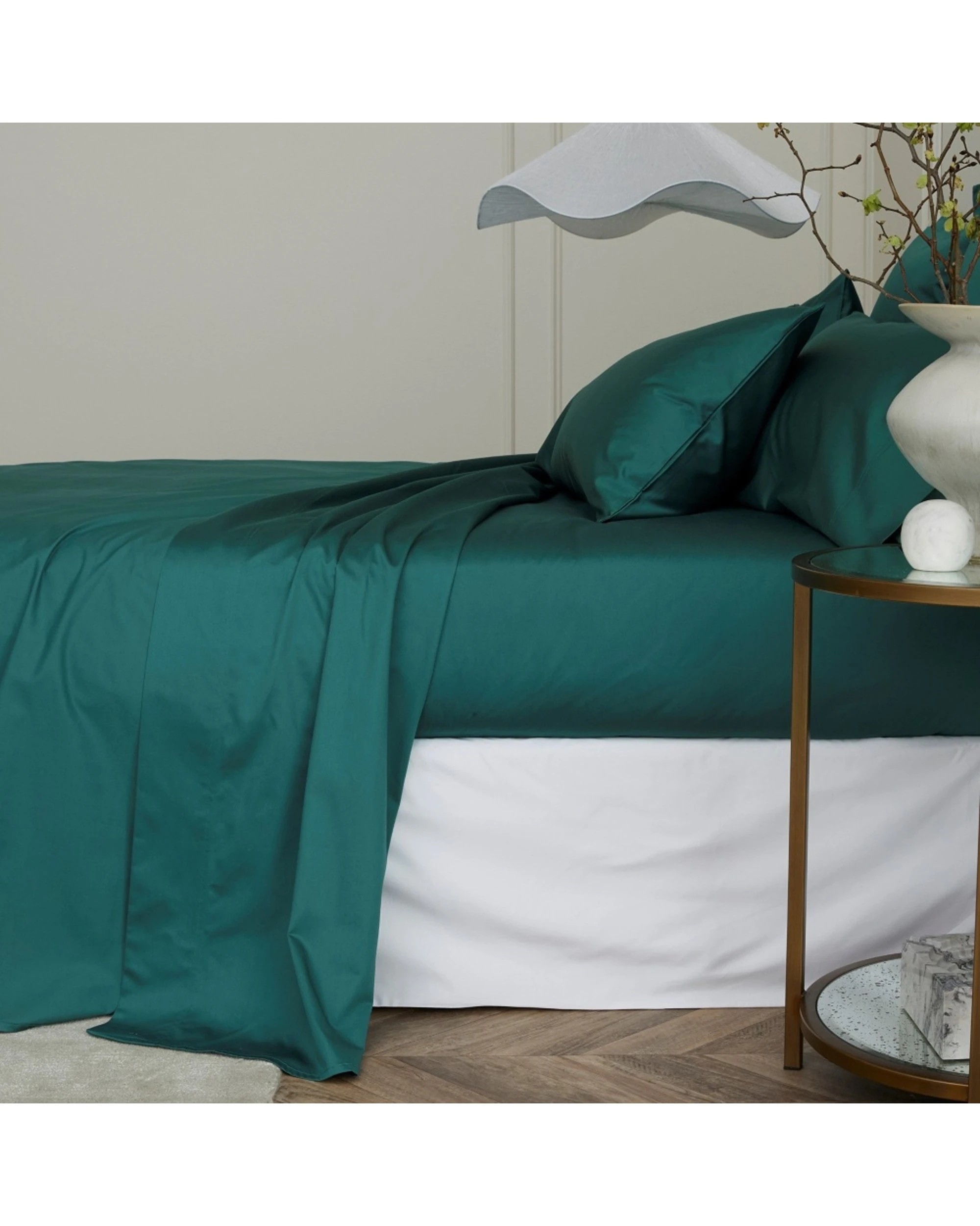 1 Bedding co Sheet Set 1200TC Egyptian Cotton Emerald - Super King Bed - Green, 1 of 5