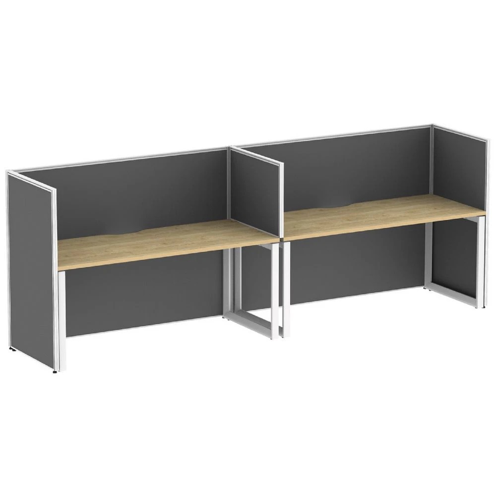 1 Stilford S2 Side by Side Desks 1800x750 with Screens Desks, Tables and Workstations, 1 of 8