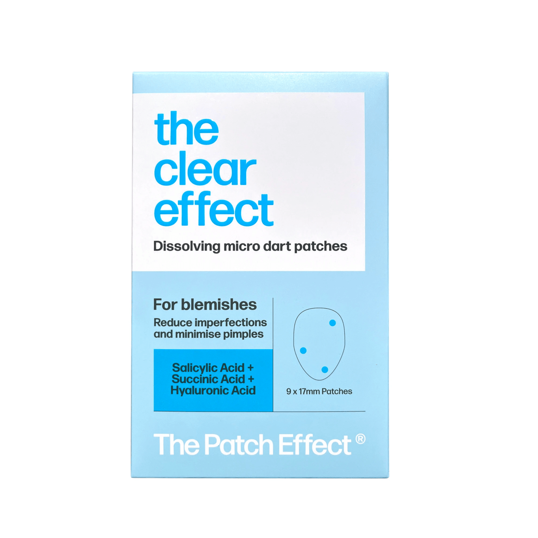 1 The Patch Effect 9 Piece The Clear Effect Dissolving Micro Dart Patches - Salicylic Acid, Succinic Acid and Hyaluronic Acid, 1 of 3