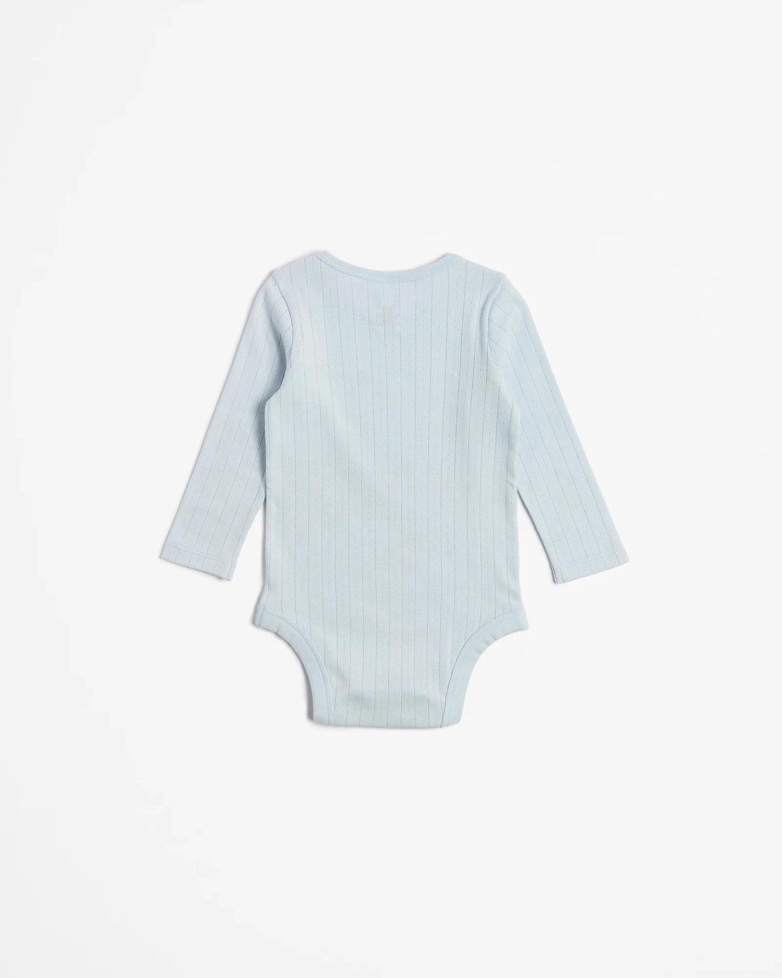4 Target Baby Organic Cotton Pointelle Bodysuit BLUE, 4 of 4