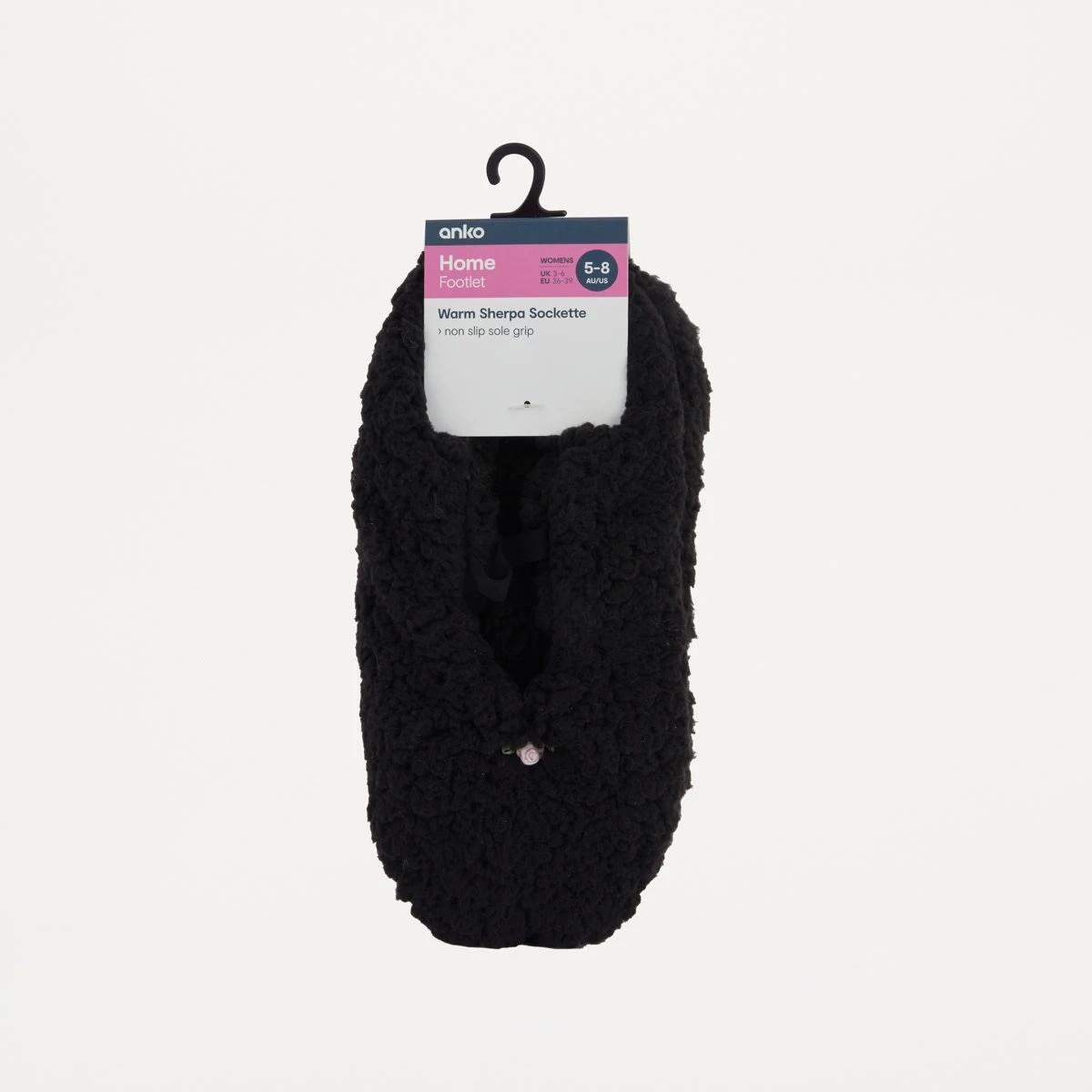 3 Sherpa Ballet Sockette Black, 3 of 3