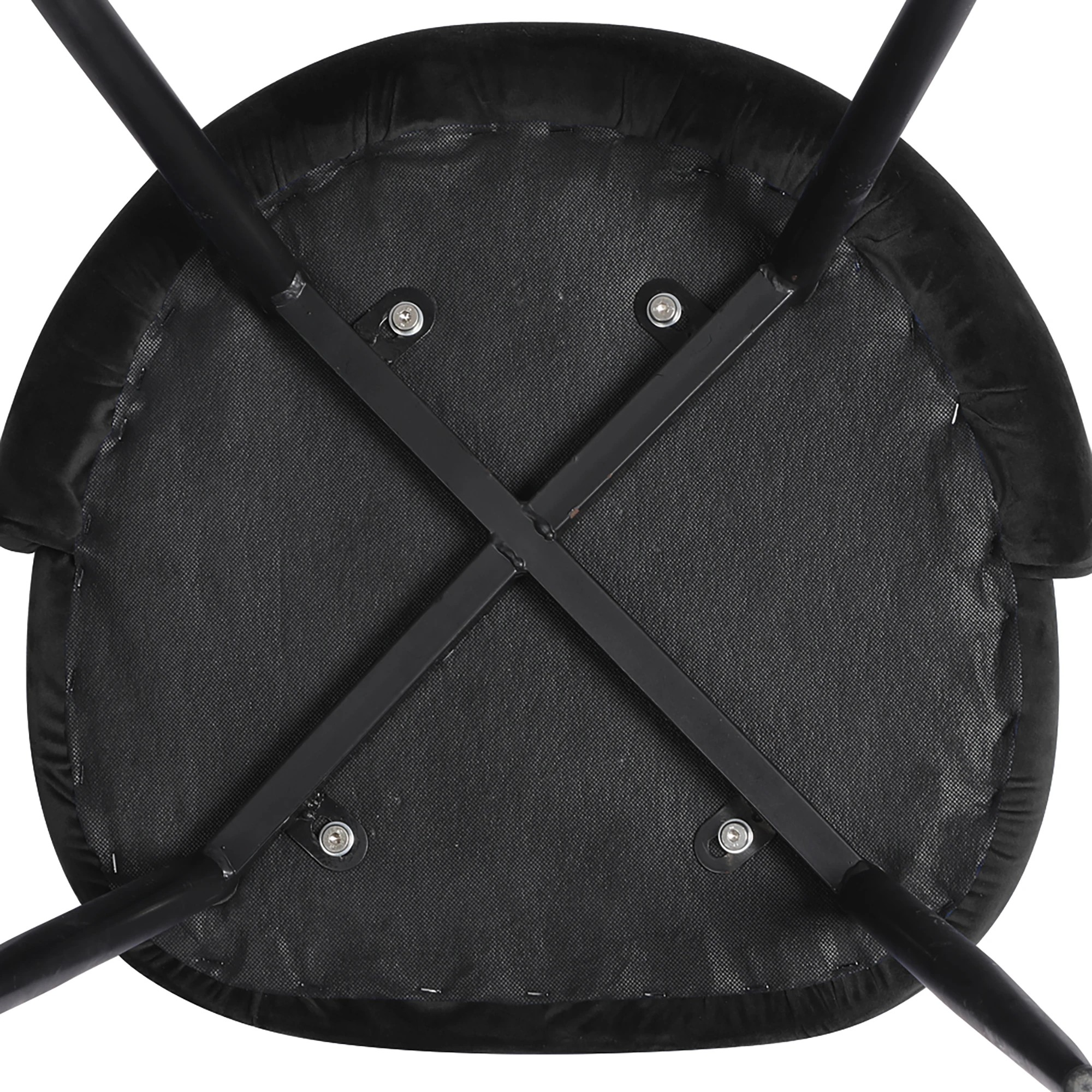 3 Levede 1 Set Of 8 Velvet Dining Chairs - Black, 3 of 7