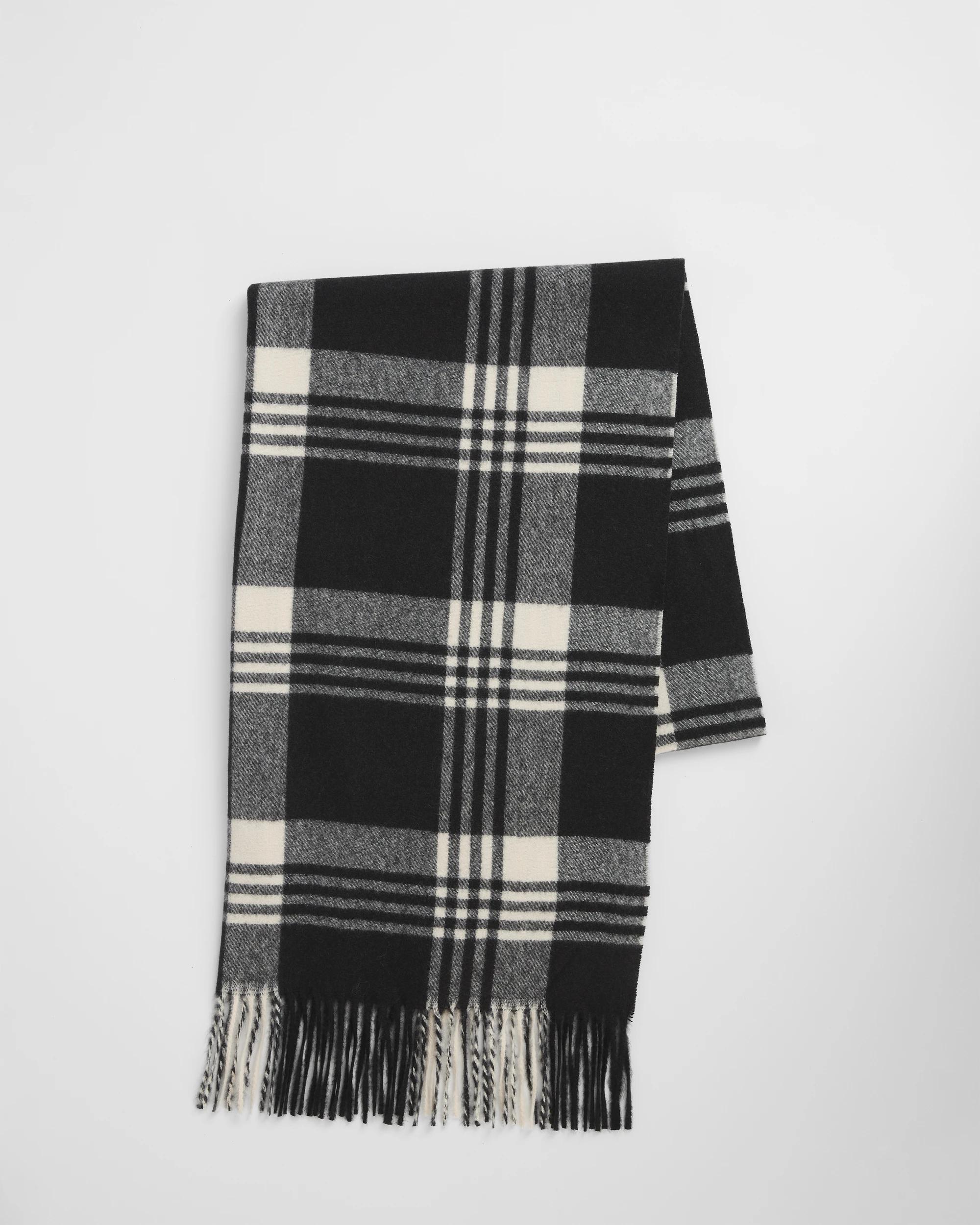 1 Target Woman Plaid Woven Scarf BLACK CHECK, 1 of 2