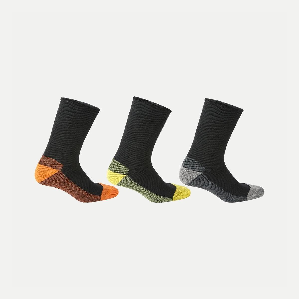 2 3 Pack Workwear Cotton Rich Socks BLACK, 2 of 3