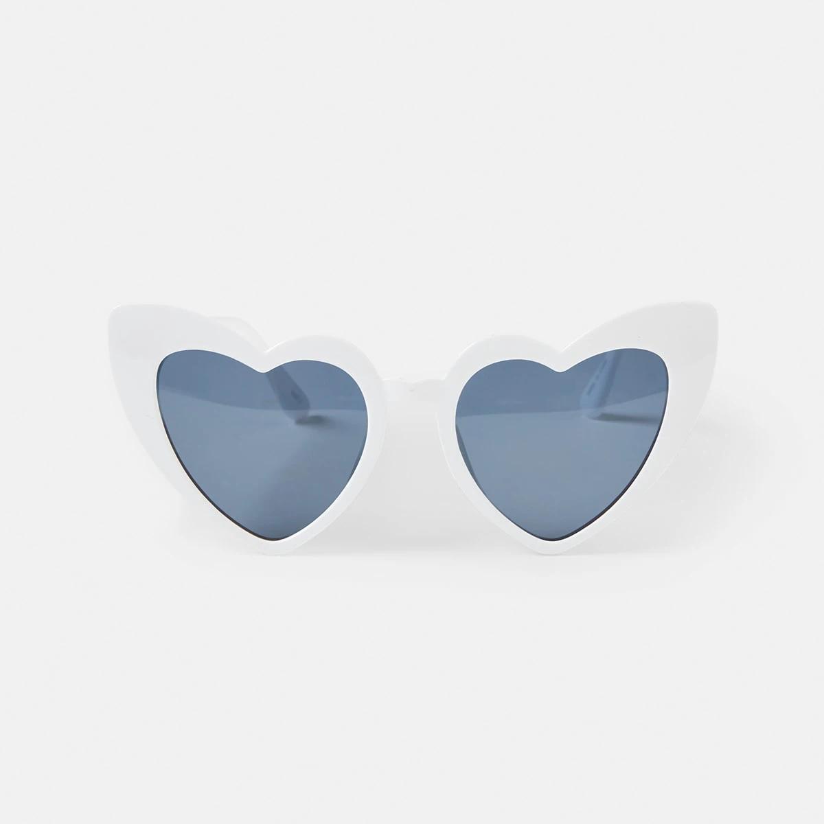 5 Heart Shaped Sunglasses White, 5 of 6