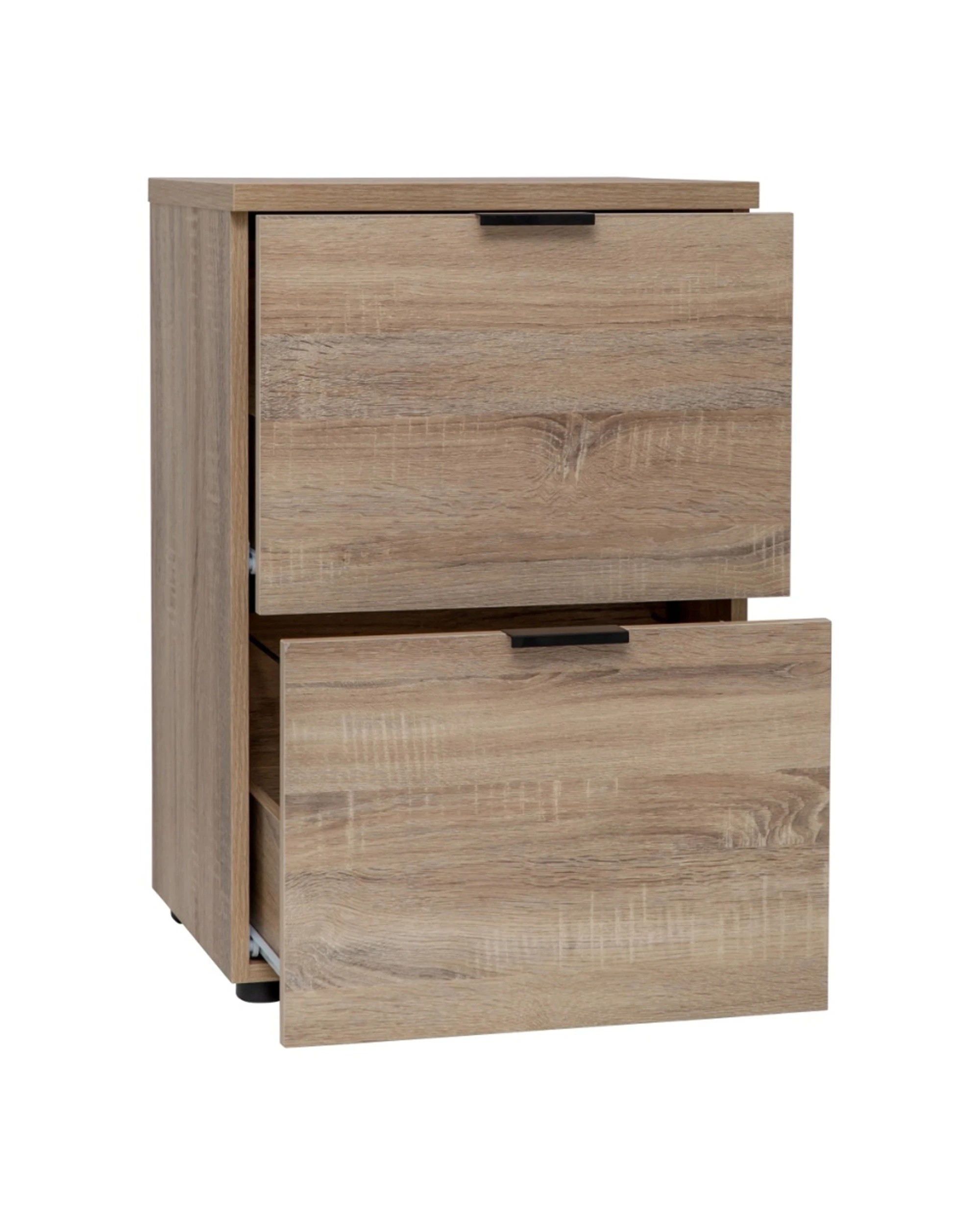 4 Alpine Bay Rico 2 Drawer Filing Cabinet Office Storage Unit Light Sonoma Oak - Brown, 4 of 8