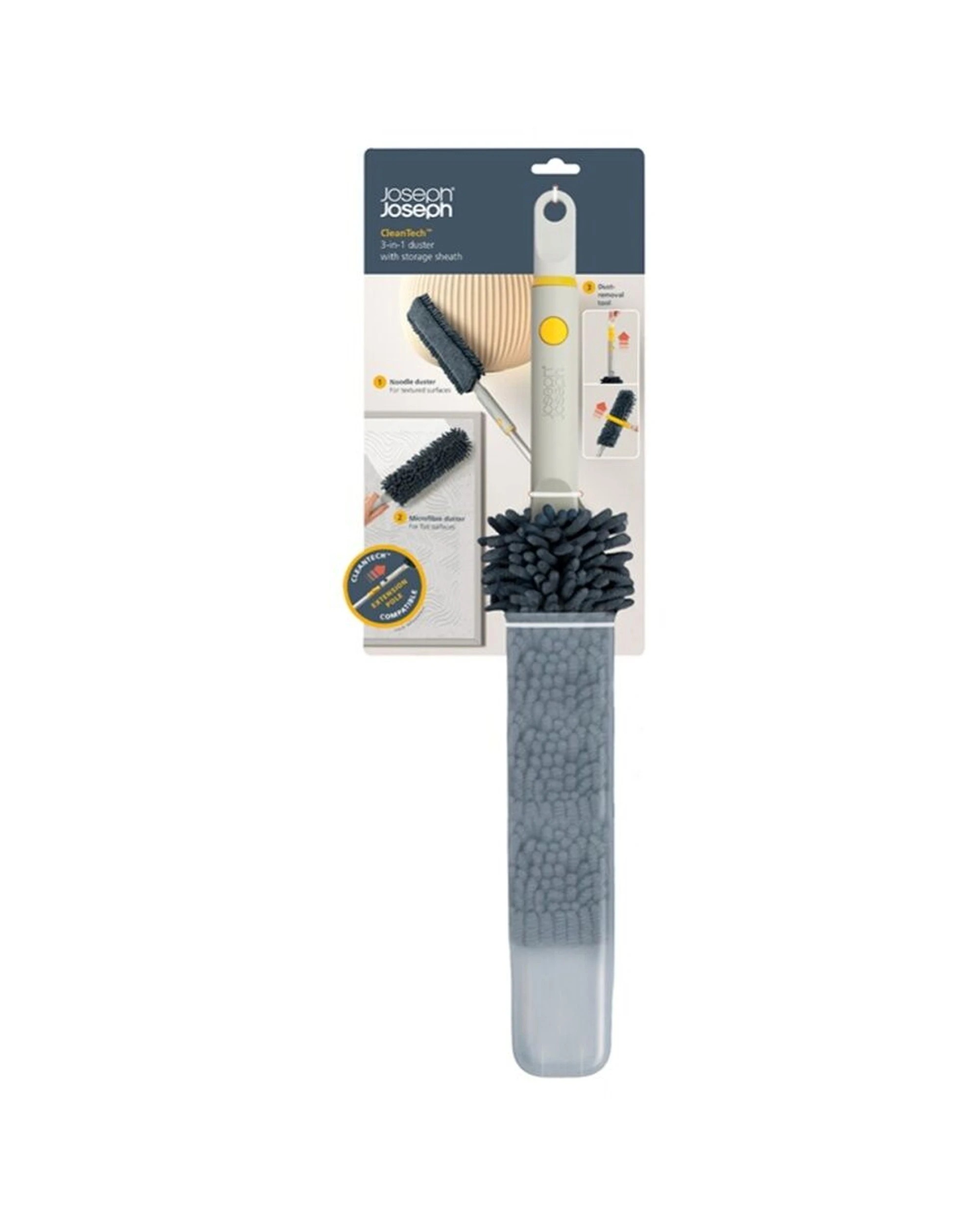 1 Joseph Joseph CleanTech Duster With Storage Sheath Dual-Function - Natural, 1 of 7
