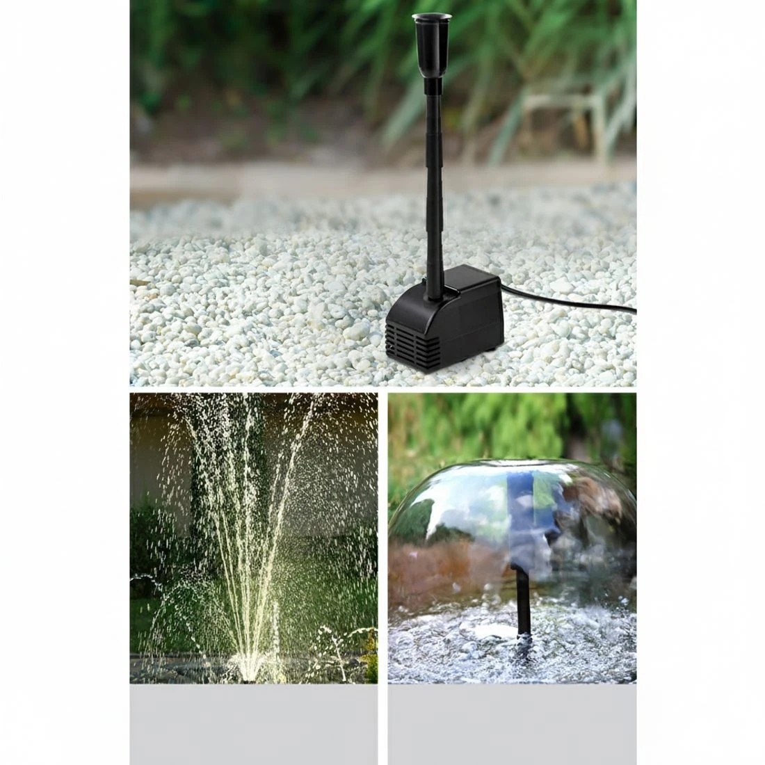 6 Gardeon Solar Pond Pump Submersible Water Fountain Kit with 2 Panels 7.2FT - Black, 6 of 7