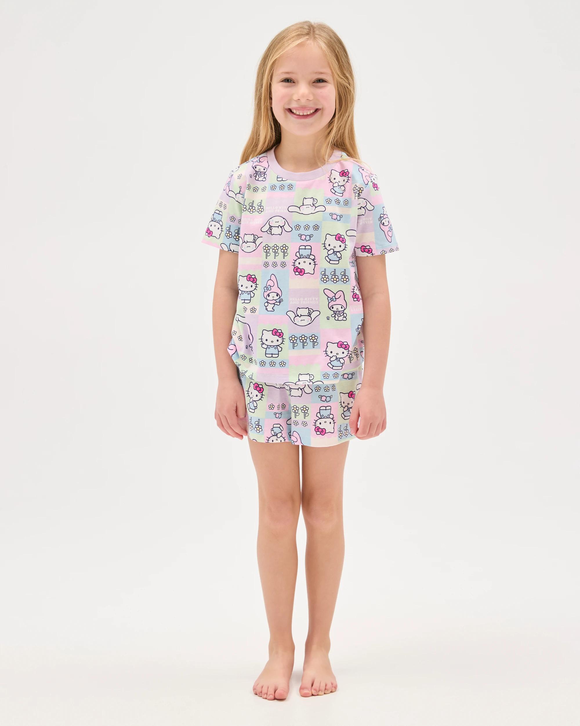 3 Hello Kitty Australian Cotton 2 Pack Younger Girls Pyjama Set HELLO KITTY MULTI, 3 of 7