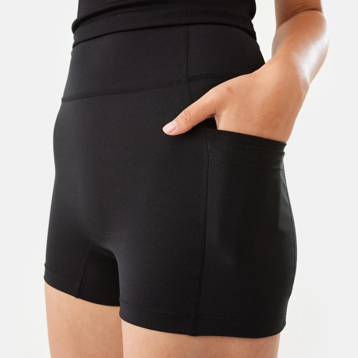 5 Active Womens Pocket Ultra Soft Shorts Black, 5 of 6