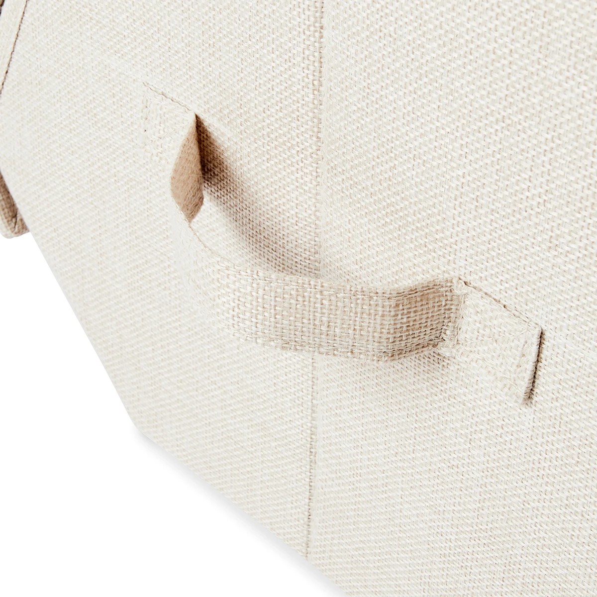 8 Stackable Linen Look Box - Beige, 8 of 9