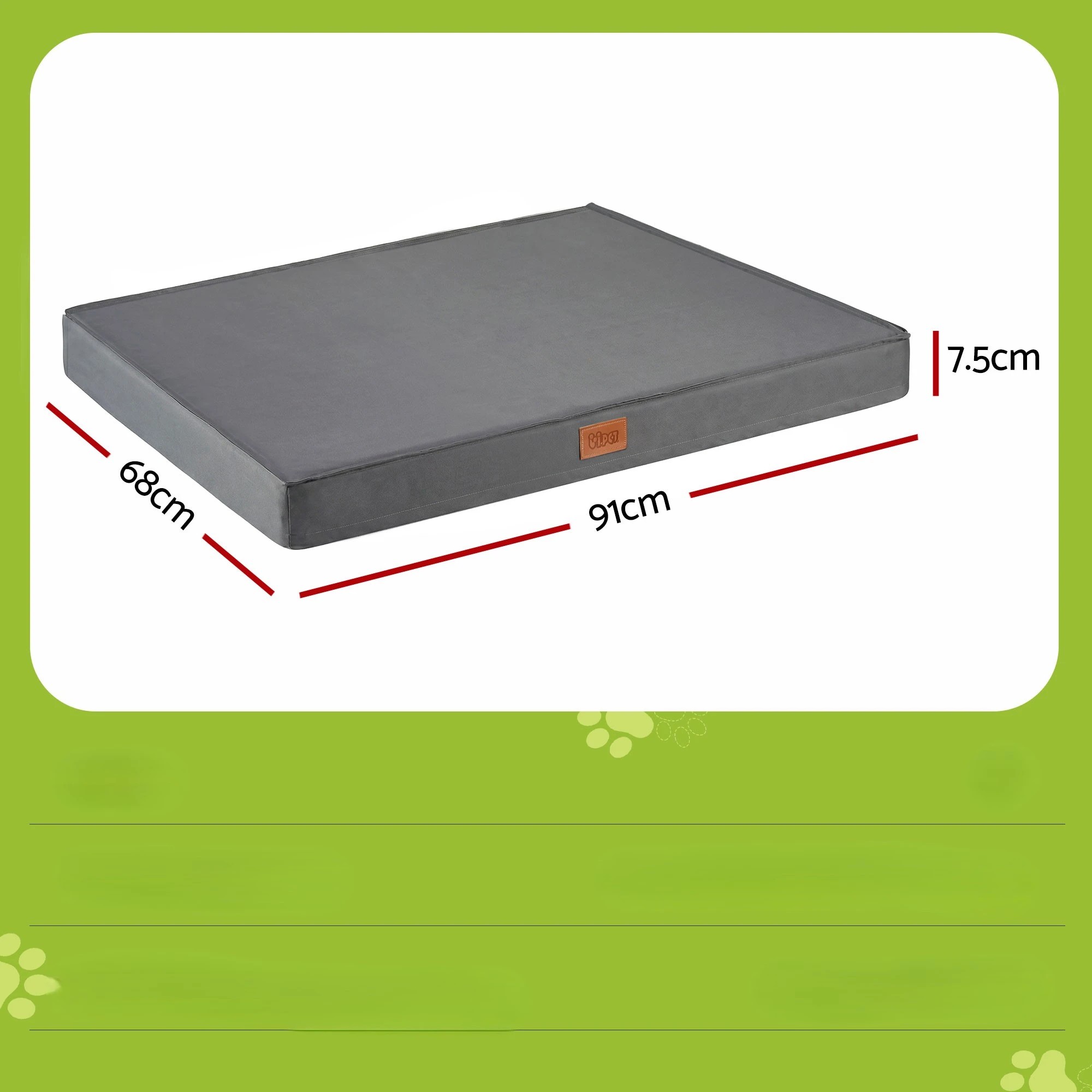 3 i.Pet Dog Bed Large Water-resistant Egg Crate Foam Orthopedic Pet Mat - Grey, 3 of 9