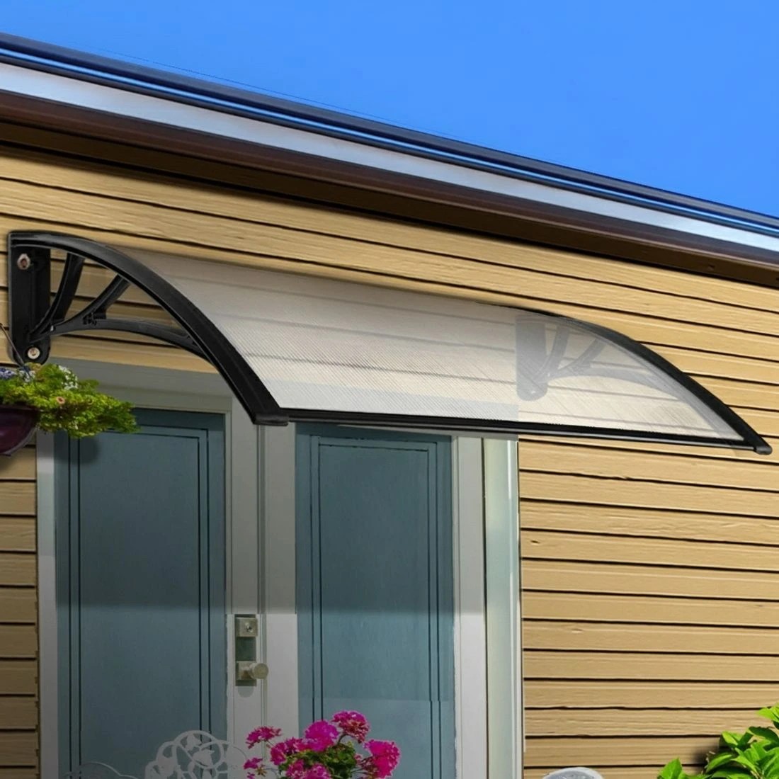 5 Instahut Window Awning Door Canopy 1m x 4m Transparent Sheet  Plastic - Clear, 5 of 5