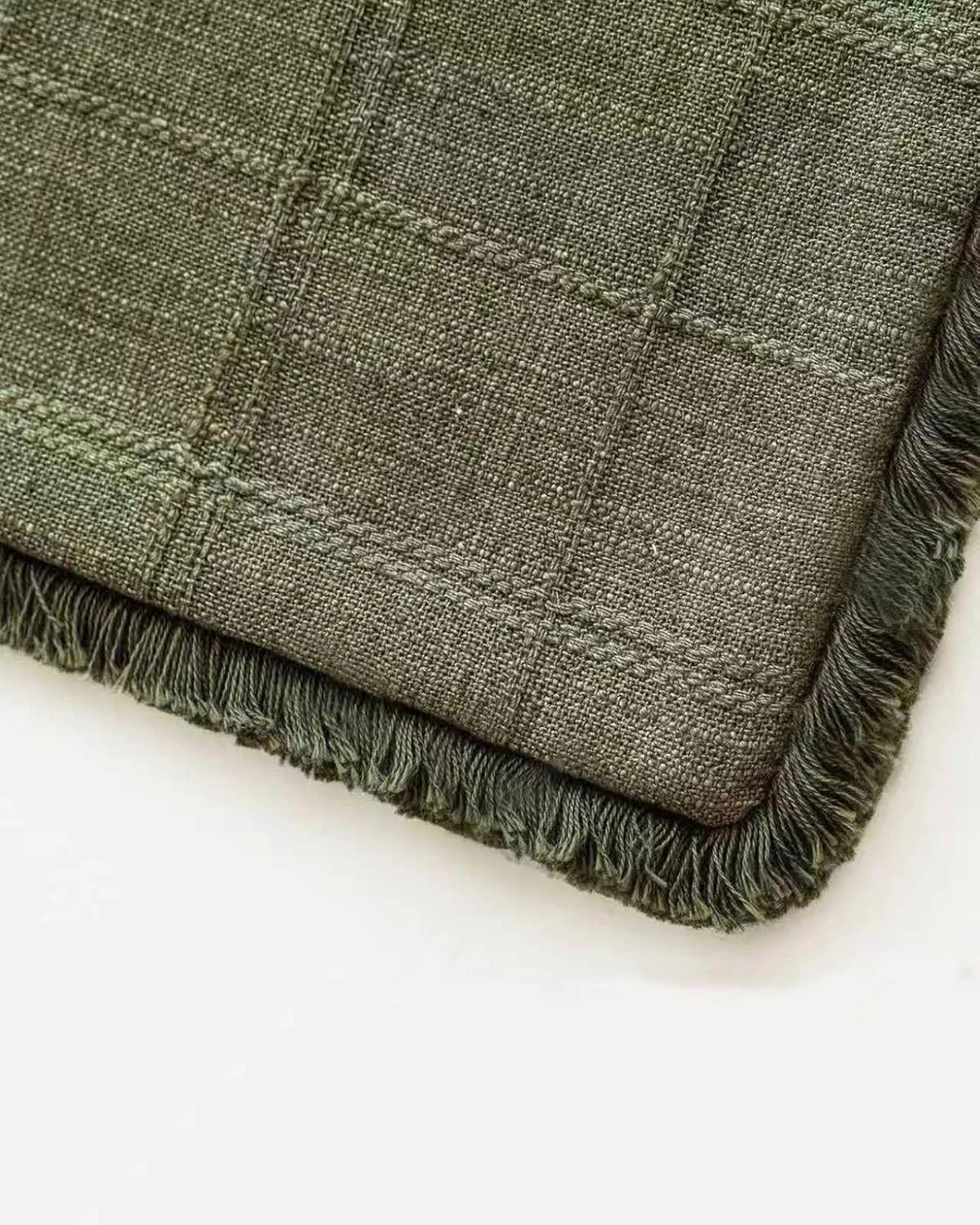 2 Gioia Casa 2-Pack Linen Look Cushion Covers 45cm x 45cm - Olive Green, 2 of 2