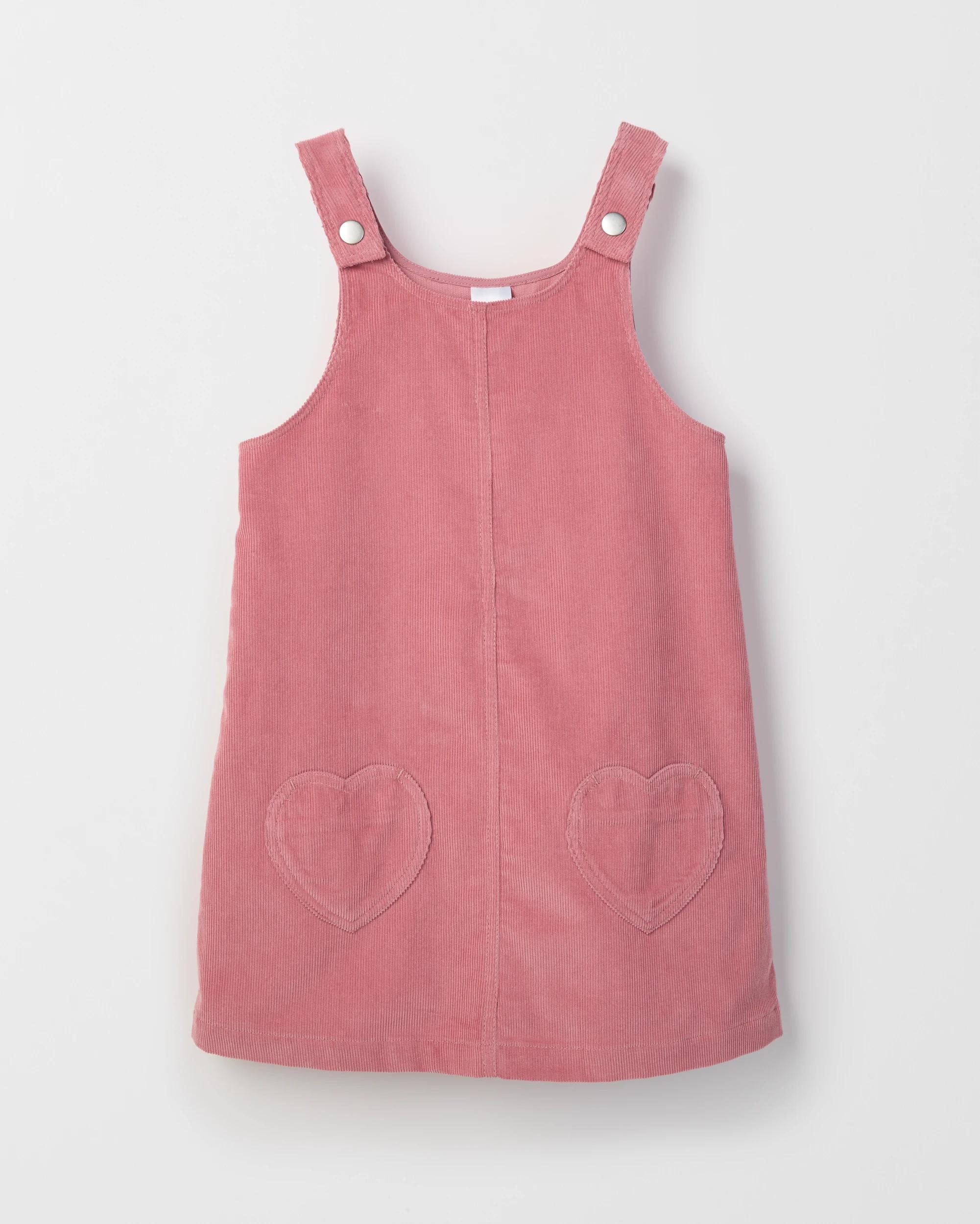 1 Target Kids Australian Cotton Corduroy Pinafore Dress PINK, 1 of 4