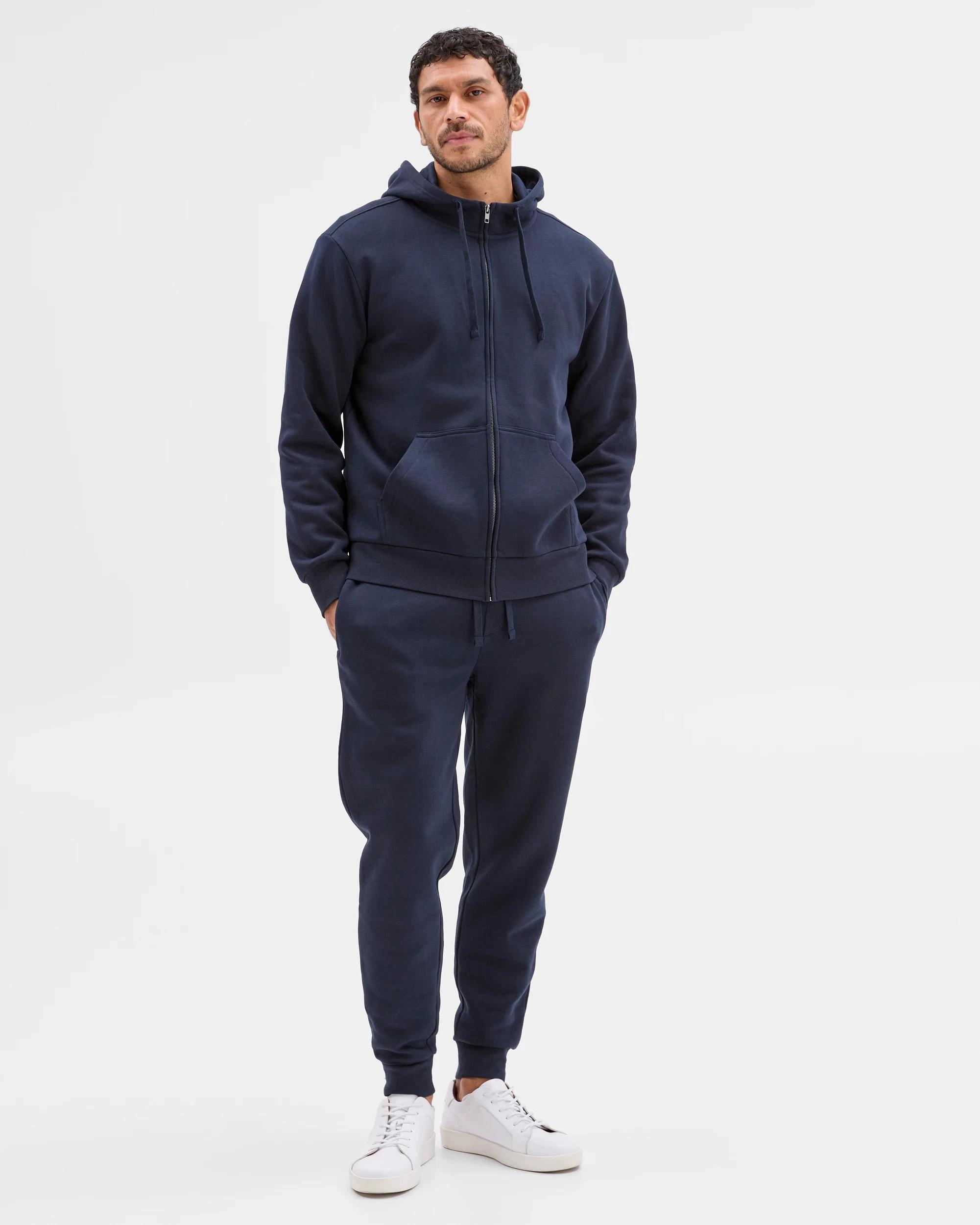 2 Target Man Australian Cotton Blend Zip Thru Hoodie NAVY, 2 of 8