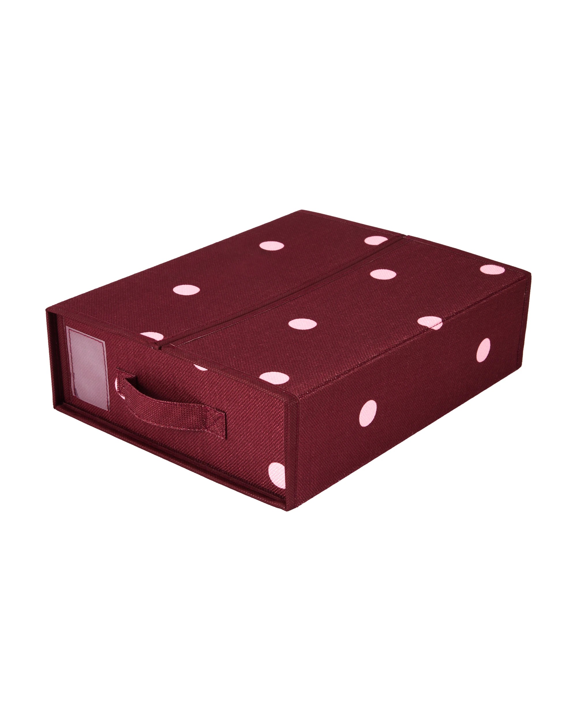 1 Linen Look Bed Box - Polka Dot, 1 of 10