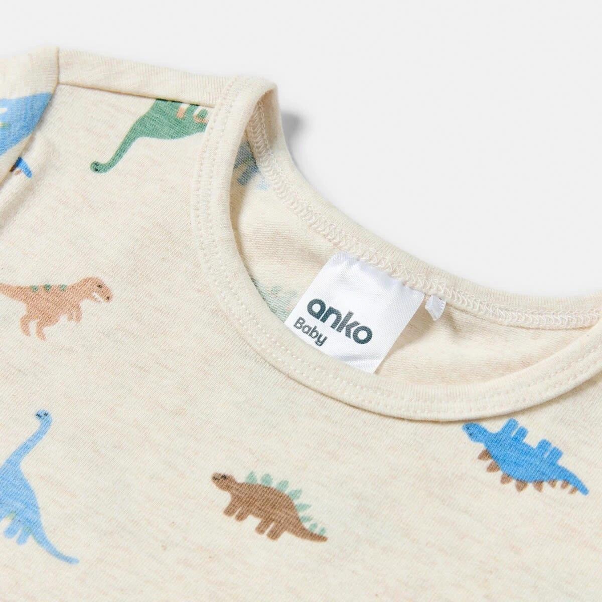 8 3 Pack Short Sleeve Print Bodysuits GREEN DINOS, 8 of 8