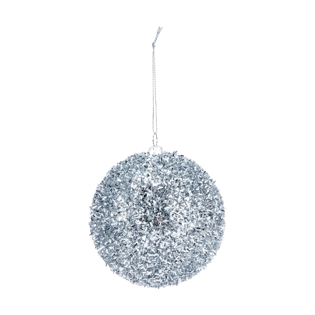 3 9 Pack 10cm Luxury Tinsel Baubles, 3 of 5