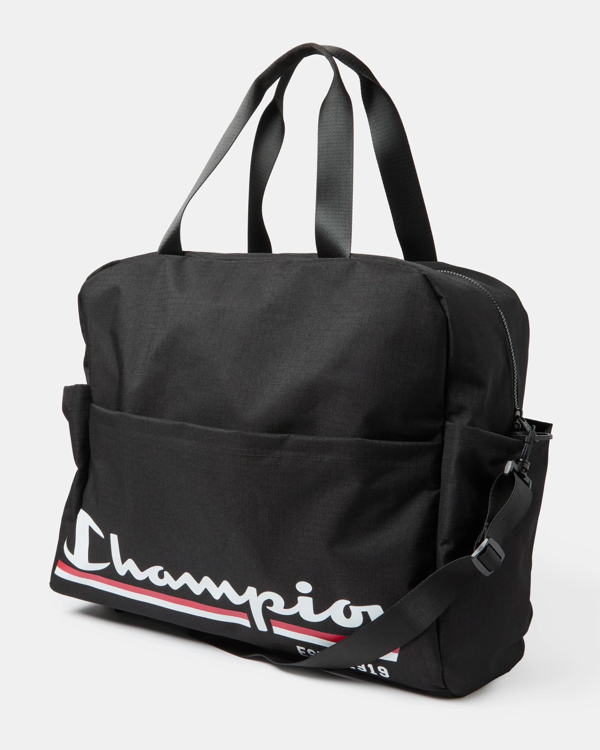 2 45L Champion Script Mens Large Duffle Bag Black, 2 of 5