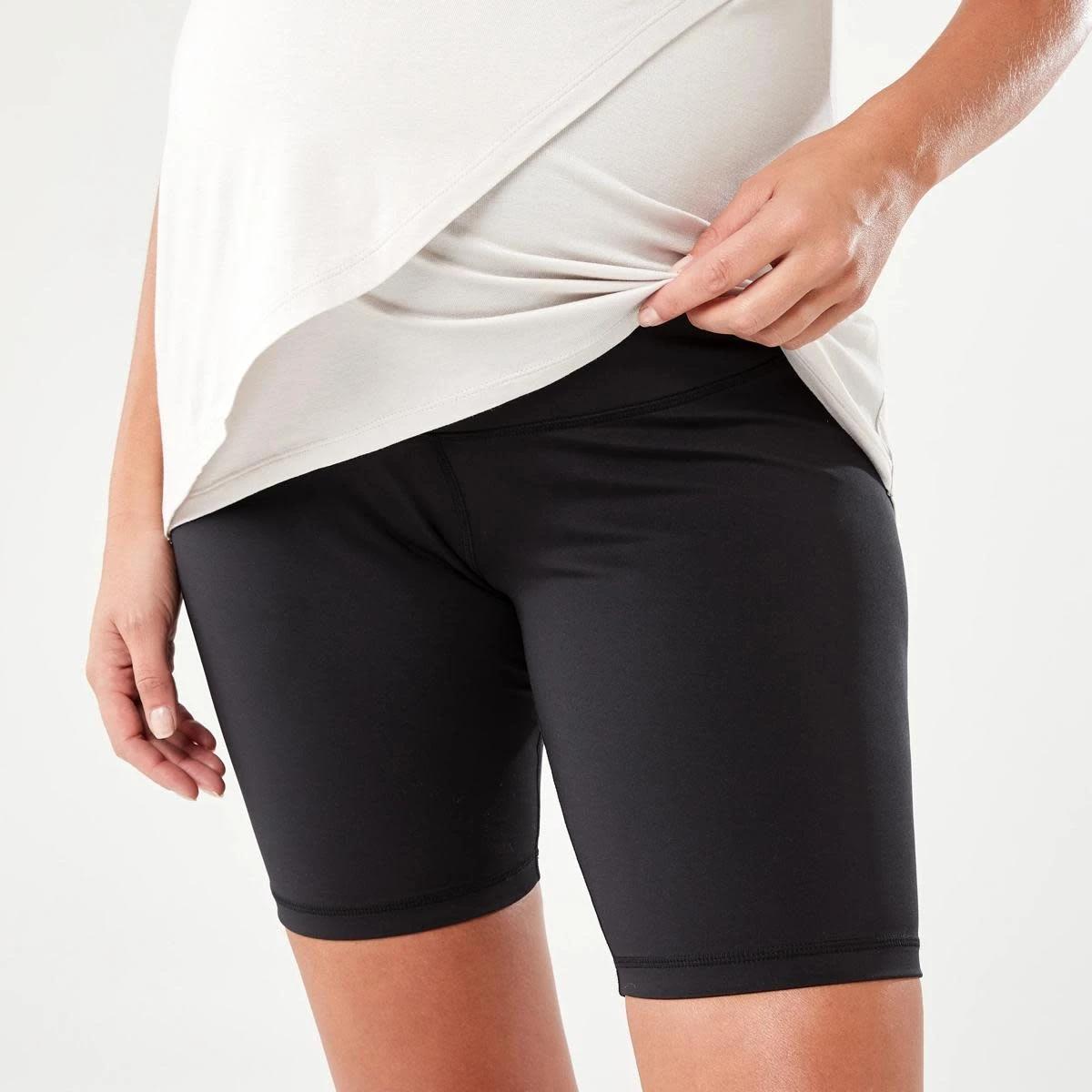 1 Maternity Active Bike Shorts Black, 1 of 6