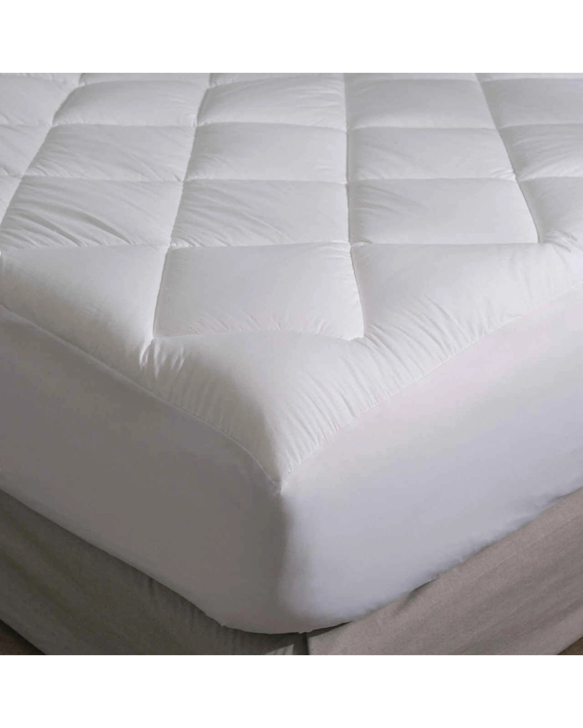 1 Canningvale Luxury Microfibre Mattress Topper - King Size - White, 1 of 3