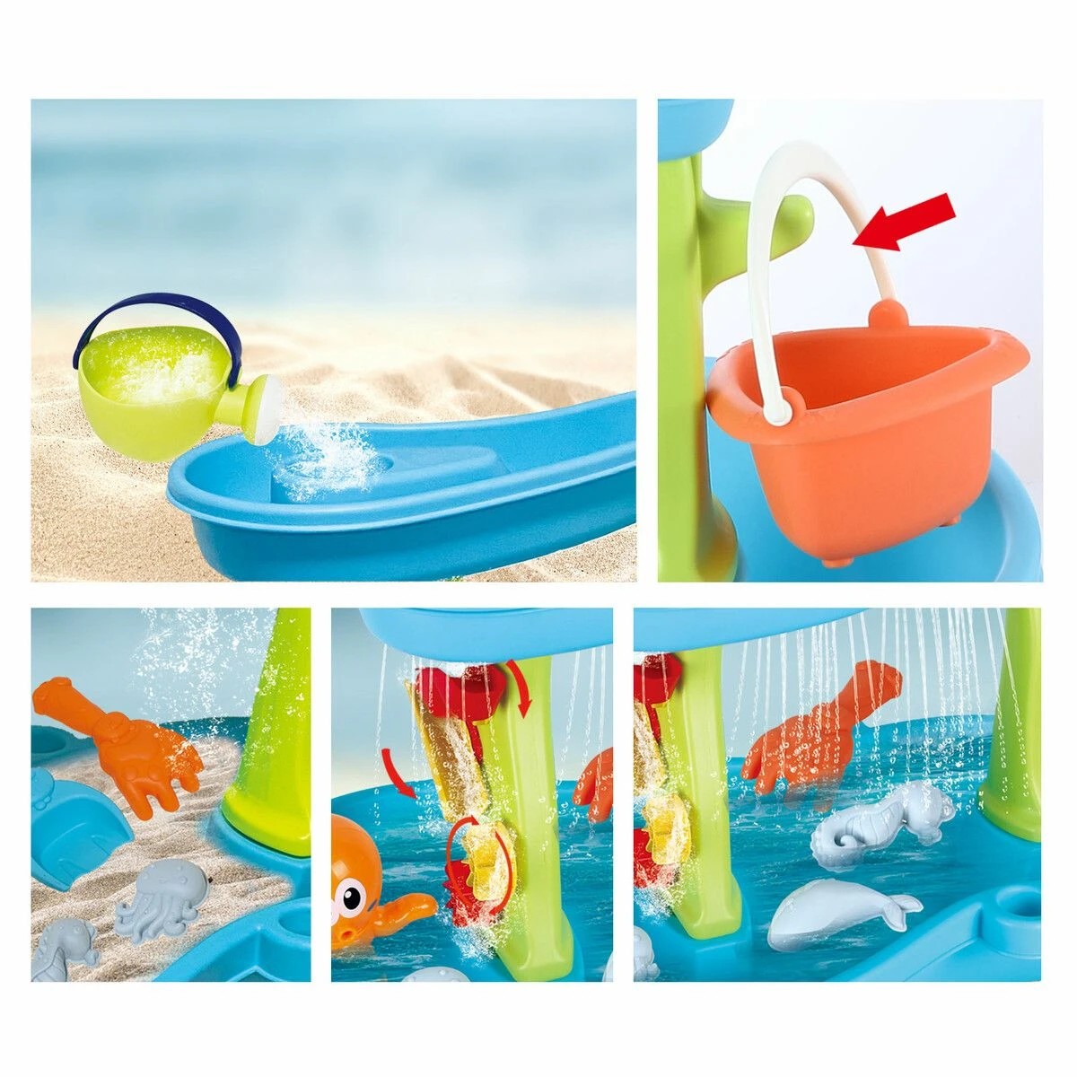 4 AUSWAY Sand Water Play Table 2 Tier Pool Toys Educational, 4 of 7