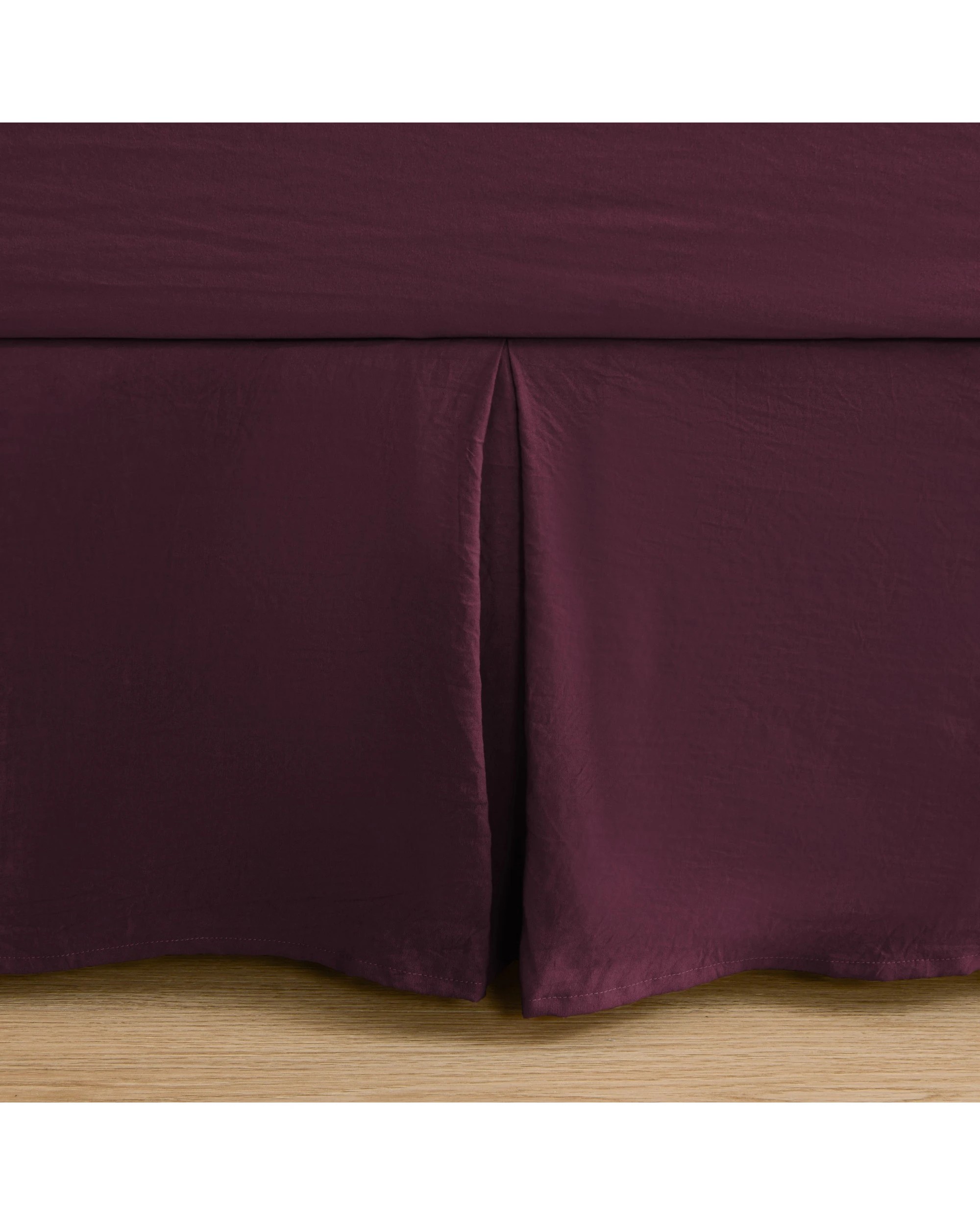 4 Dreamaker Superfine Washed Microfibre Pleated Valance - Super King Bed - Cherry, 4 of 7