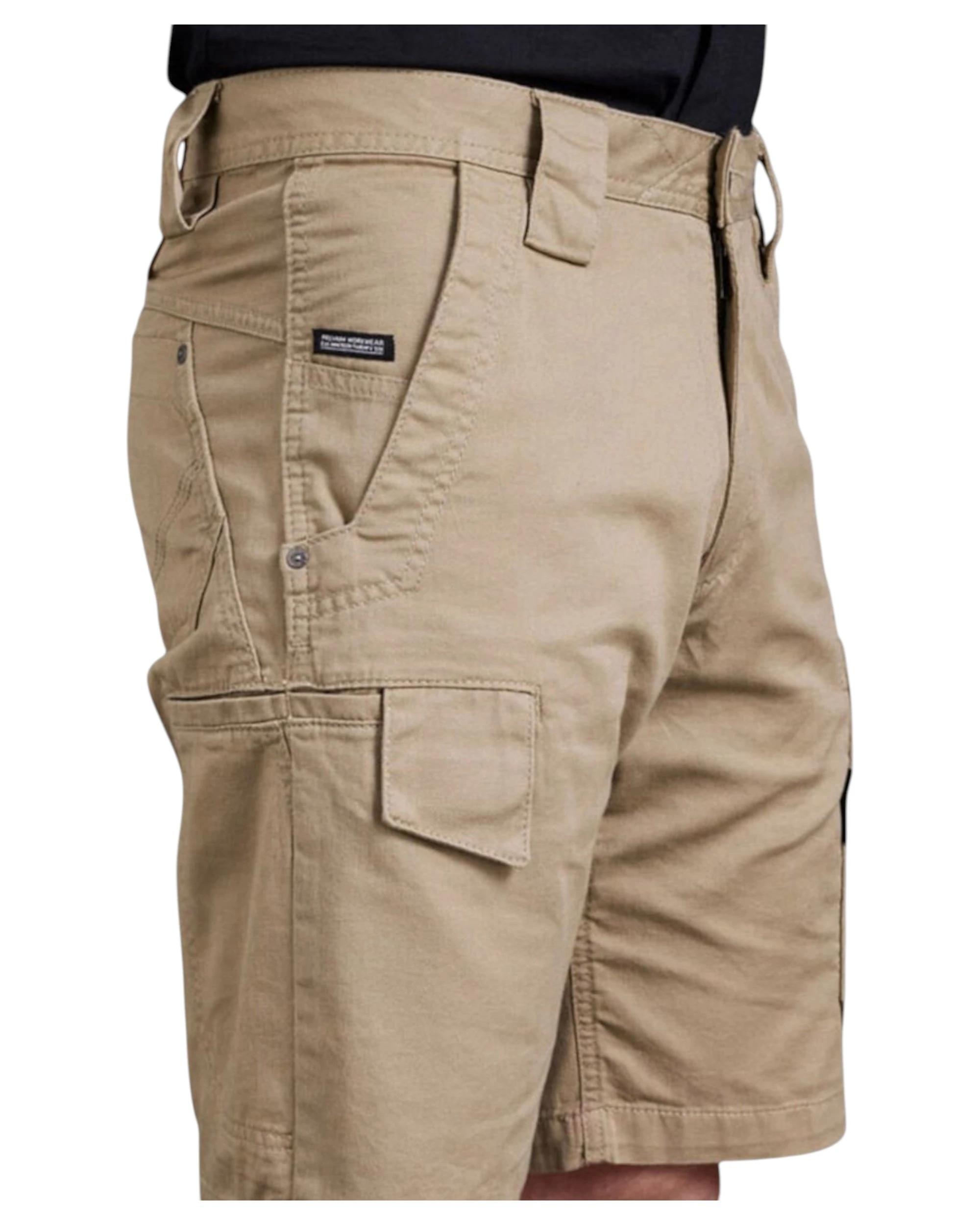 1 KingGee Mens Tradies Summer Lightweight Khaki Cargo Work Shorts KHAKI, 1 of 5