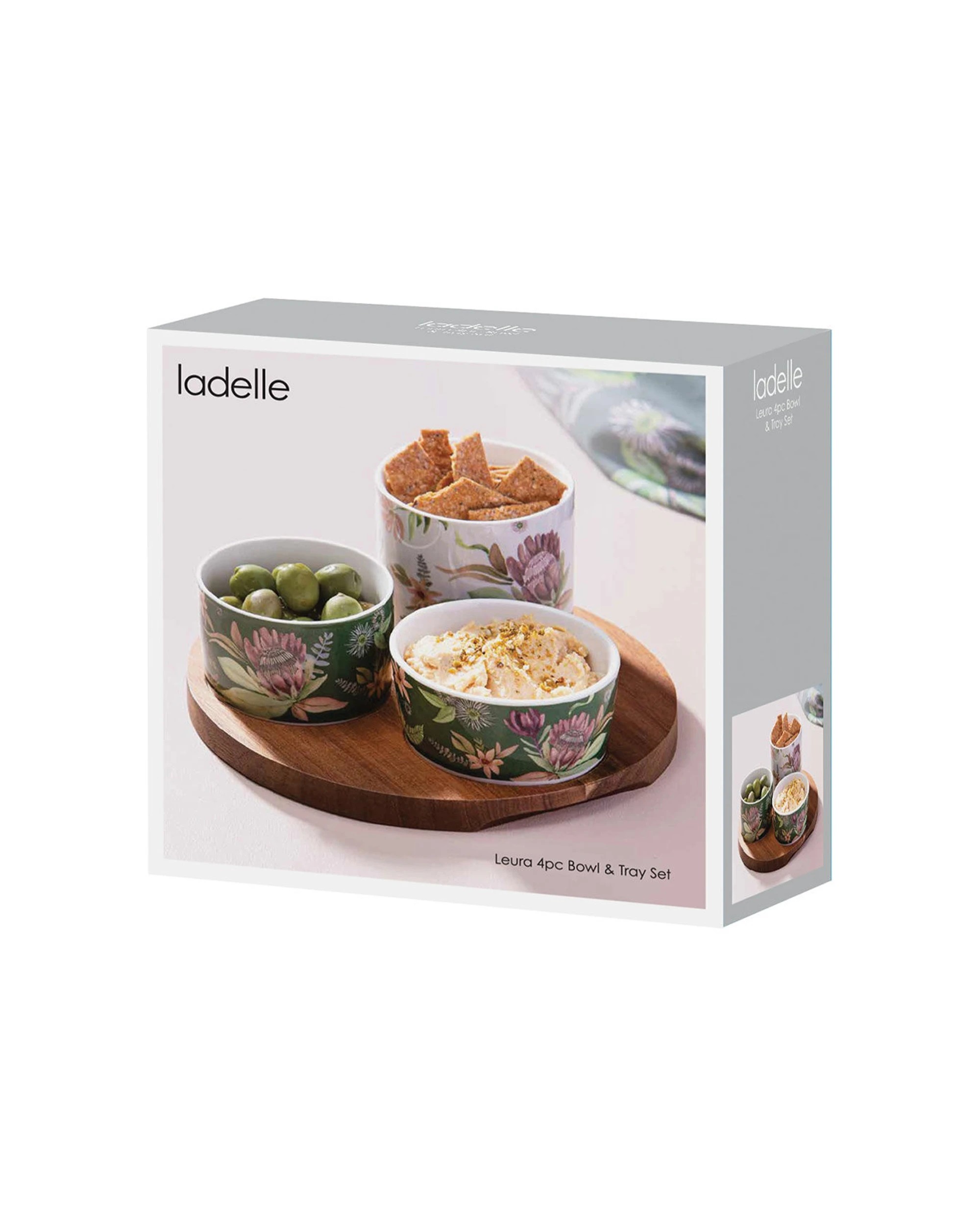 3 Ladelle Leura Round Bowl & Tray Set 4pc - Assorted, 3 of 3