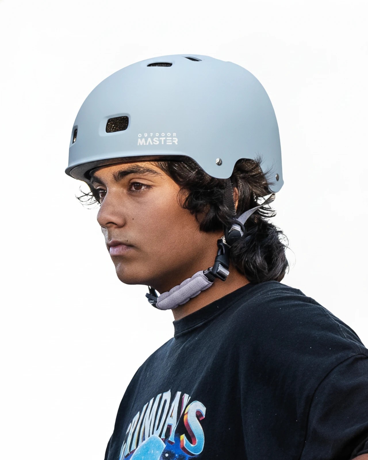 5 OutdoorMaster Skateboard Helmet for Adults Youth Multi-Sport Impact Resistant Matte Crystal Blue L - Blue, 5 of 6