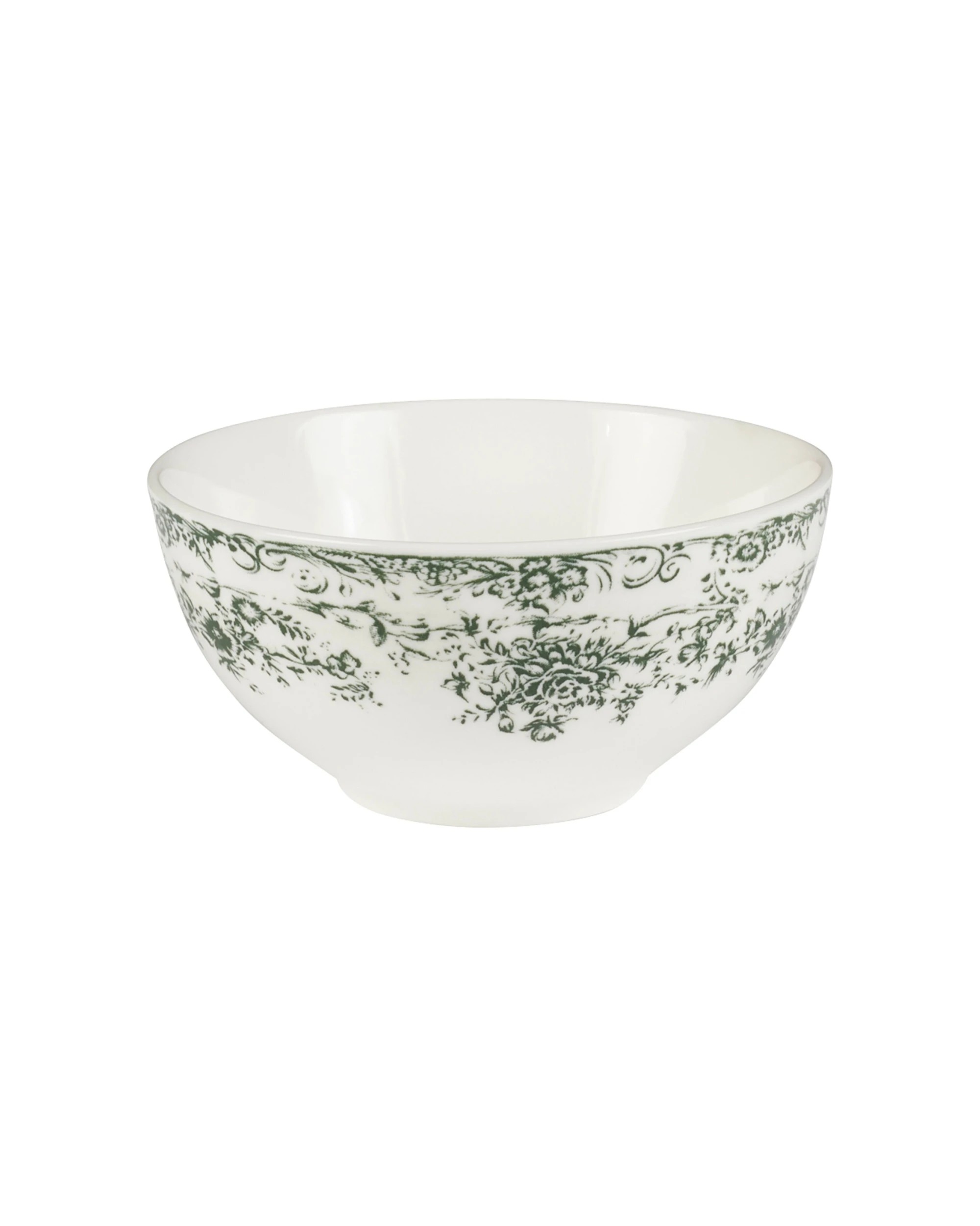 1 Casa Domani Porcelain Rosetta Coupe Bowl 12x6cm Antique - Green, 1 of 4