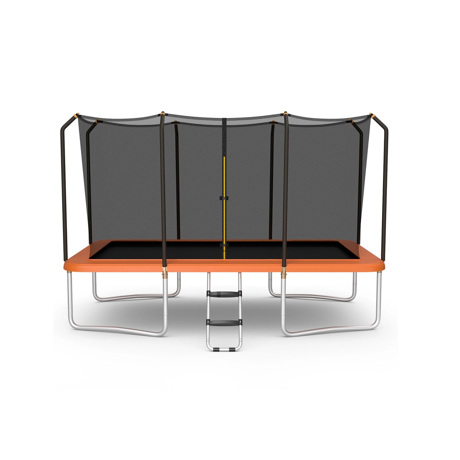 1 Costway 14 x 8FT Outdoor Trampoline Jumping Rebounder Bouncer Max. 200KG Orange - Orange, 1 of 2