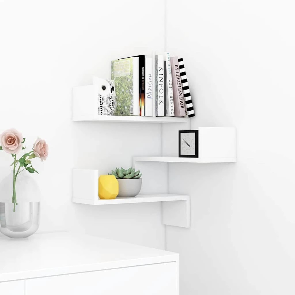 3 vidaXL Wall shelf Wall mounting - White, 3 of 9