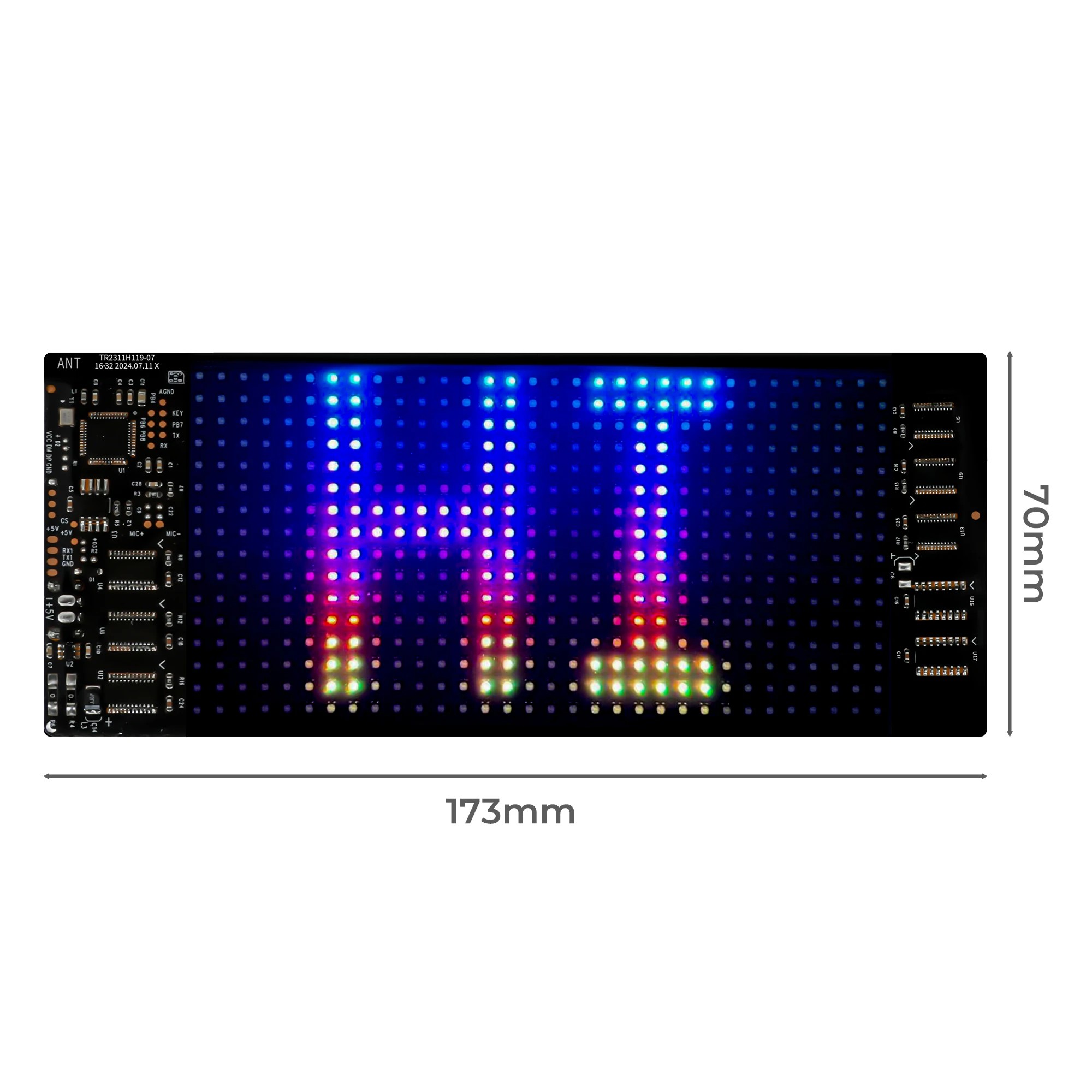 2 Emitto Programmable LED Sign 70x173mm Matrix Panel Foldable Message Display, 2 of 5