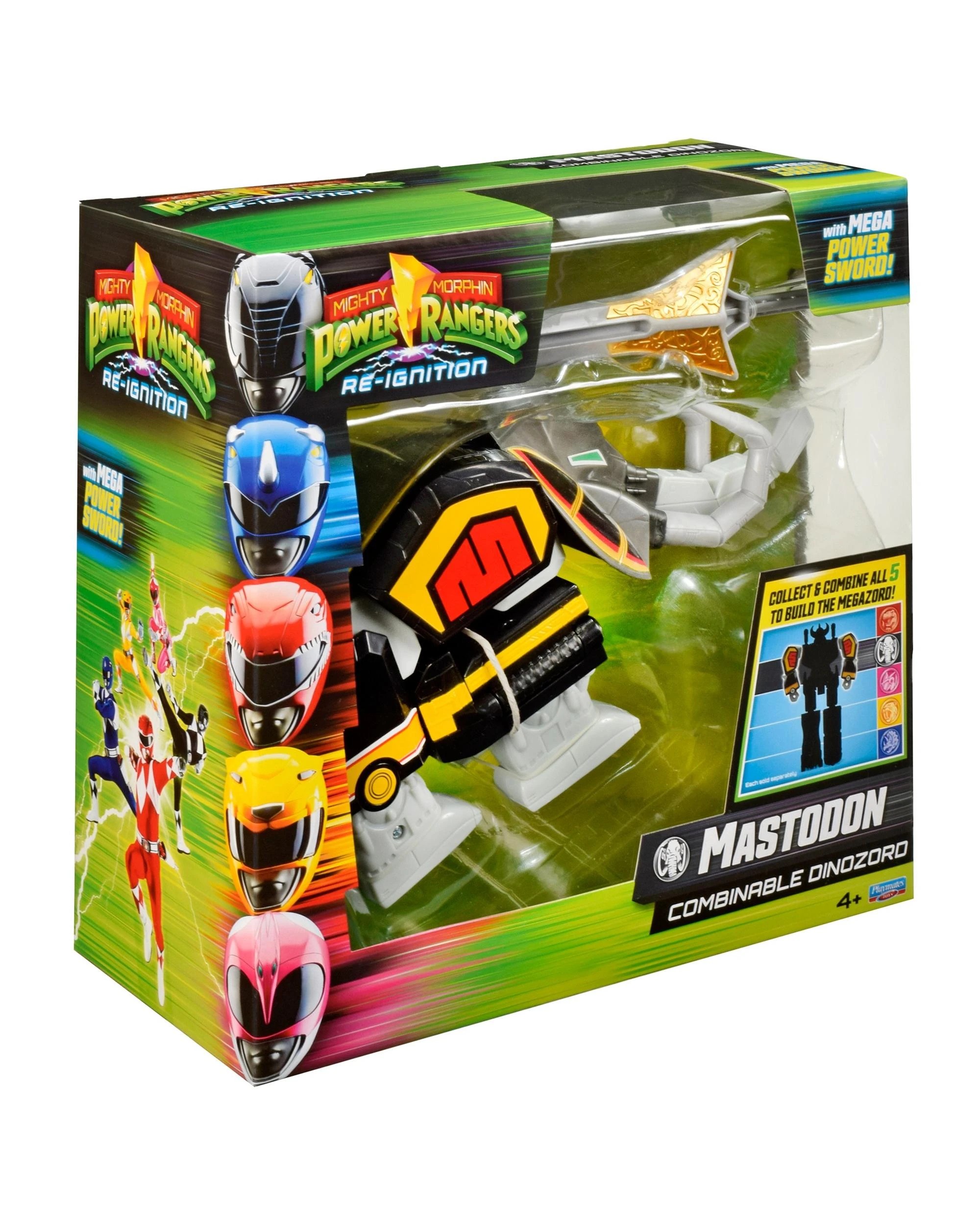 2 Mighty Morphin Power Rangers Re-Ignition Combinable Dinozord Mastodon Toy, 2 of 10