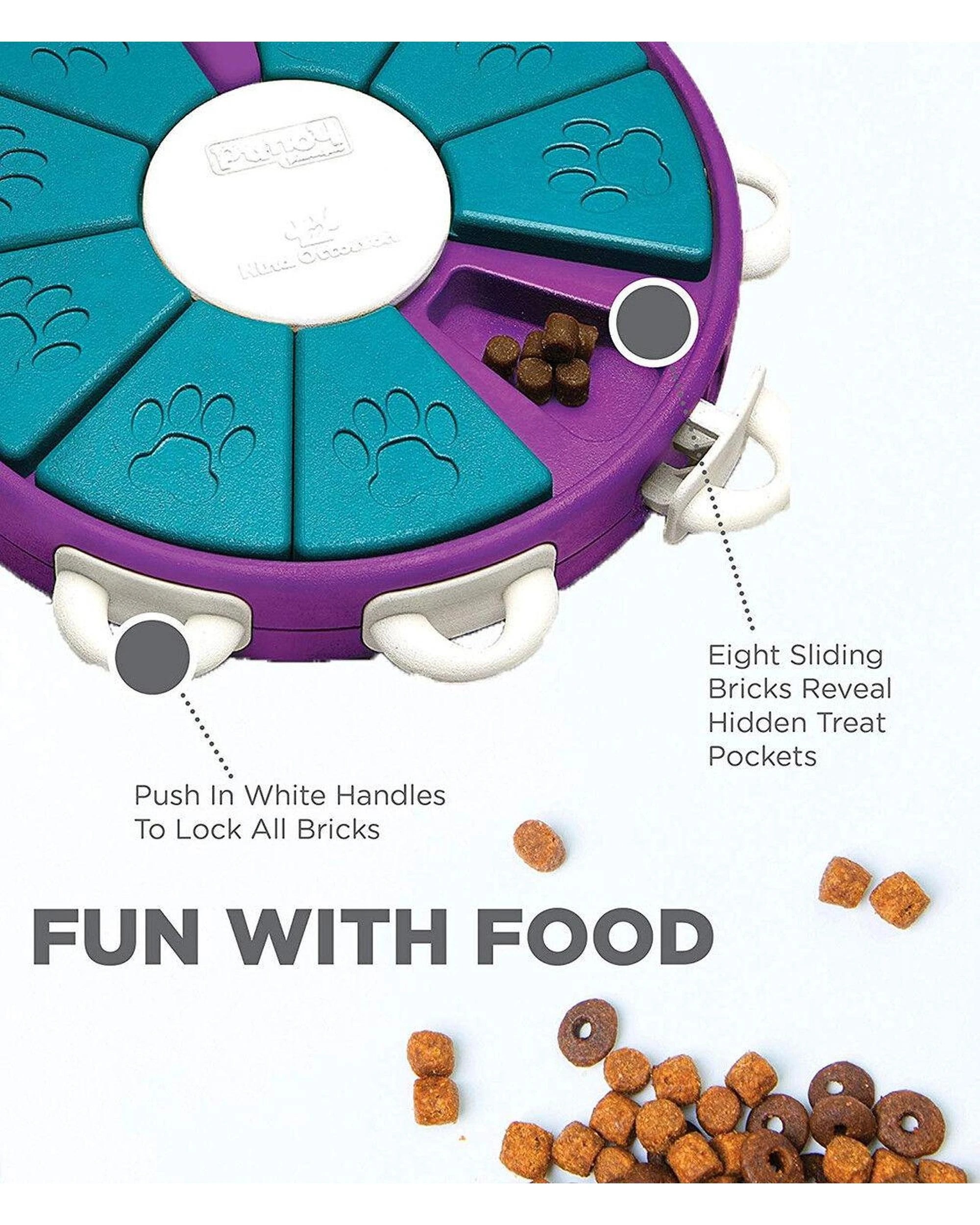 3 Outward Hound Nina Ottosson Dog Twister Interactive Play Dog Toy Purple, 3 of 8