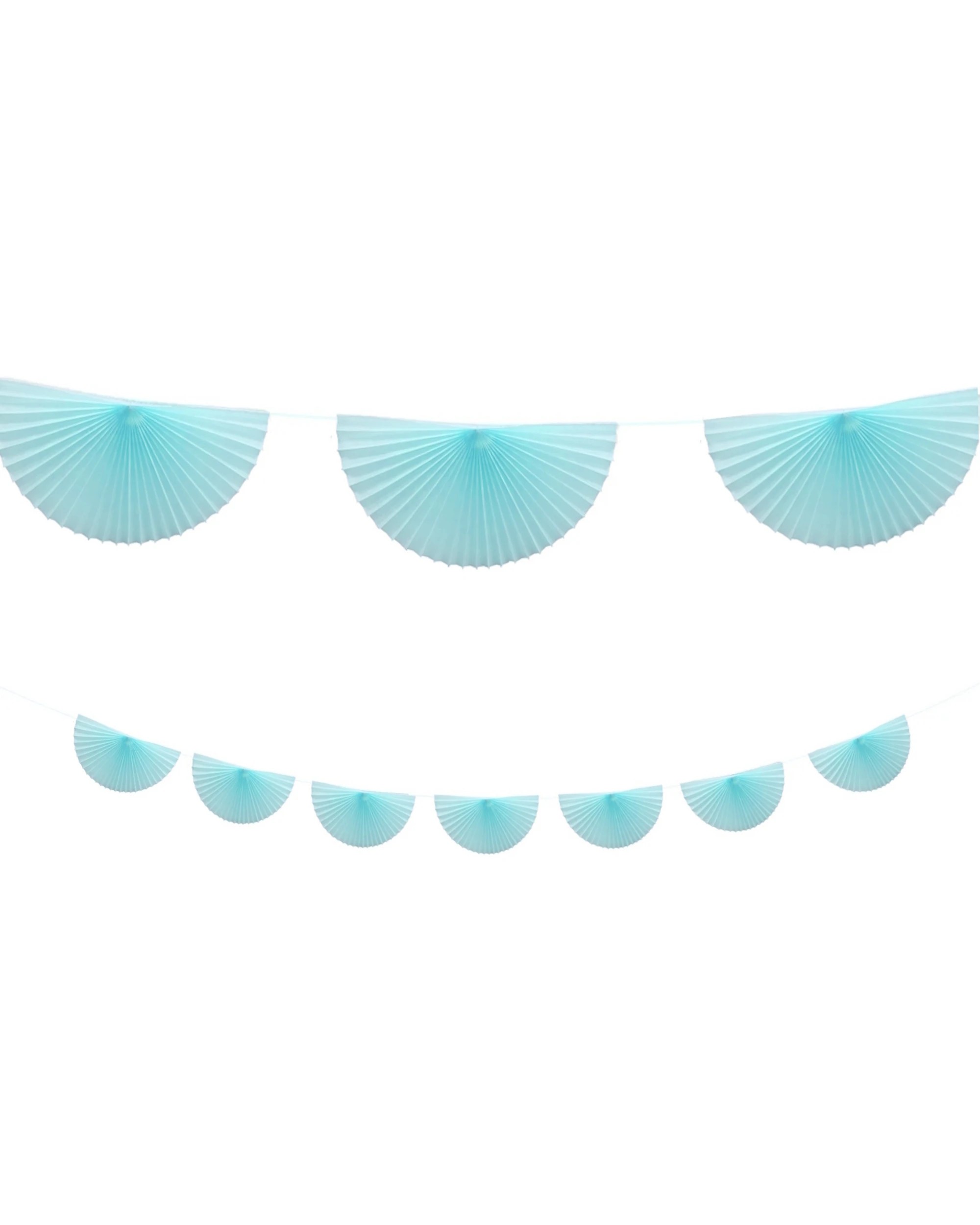 1 Party Planet Light Paper Fan Garland Banner - Blue, 1 of 1