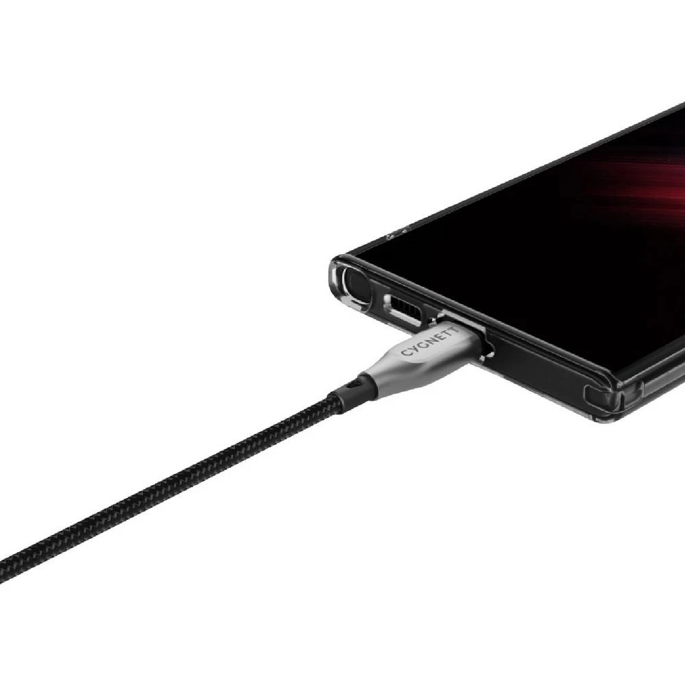 3 Cygnett Armoured USB-C to USB-C Cable 2m Black, 3 of 3