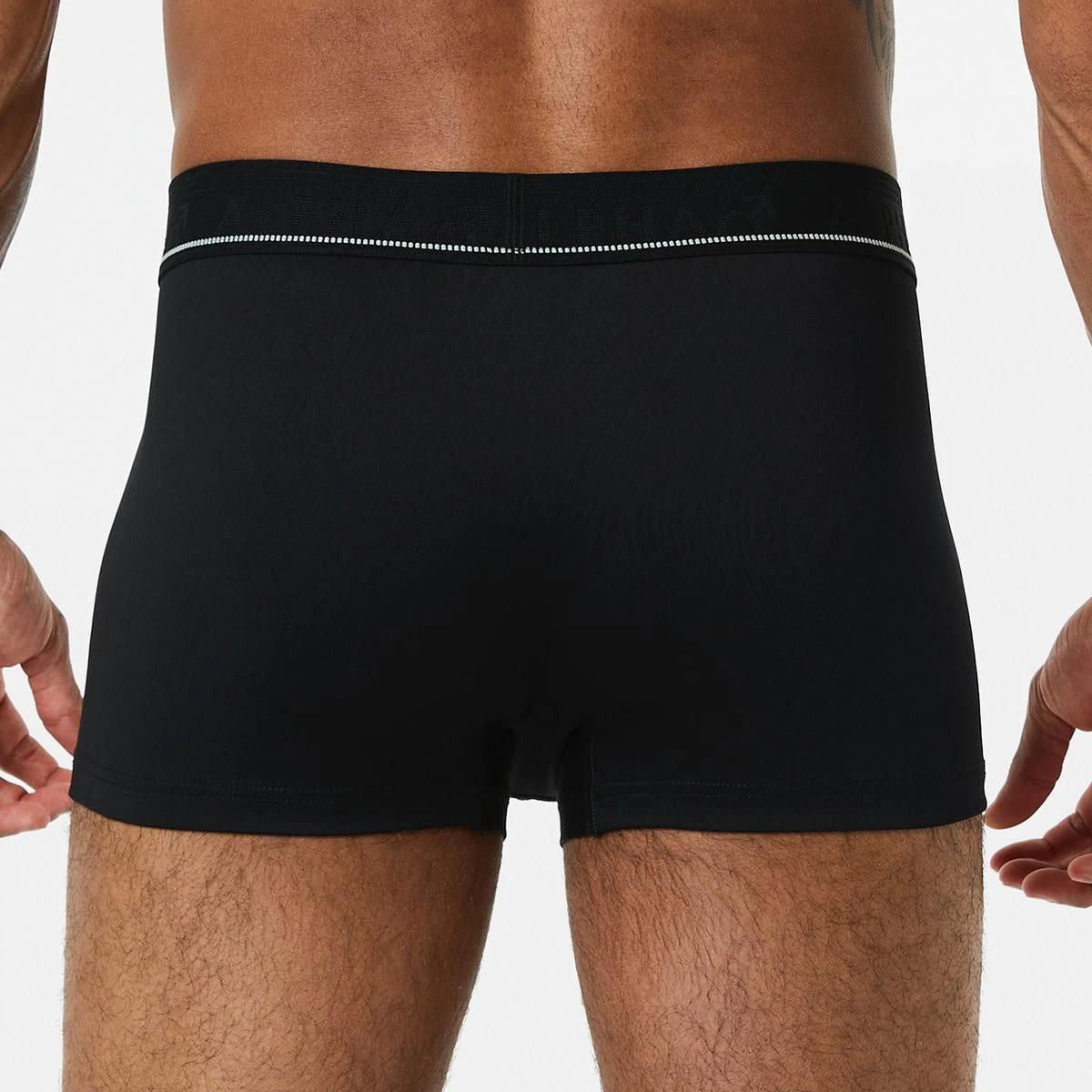 4 3 Pack Stay Fresh Plain Trunks Black, 4 of 6