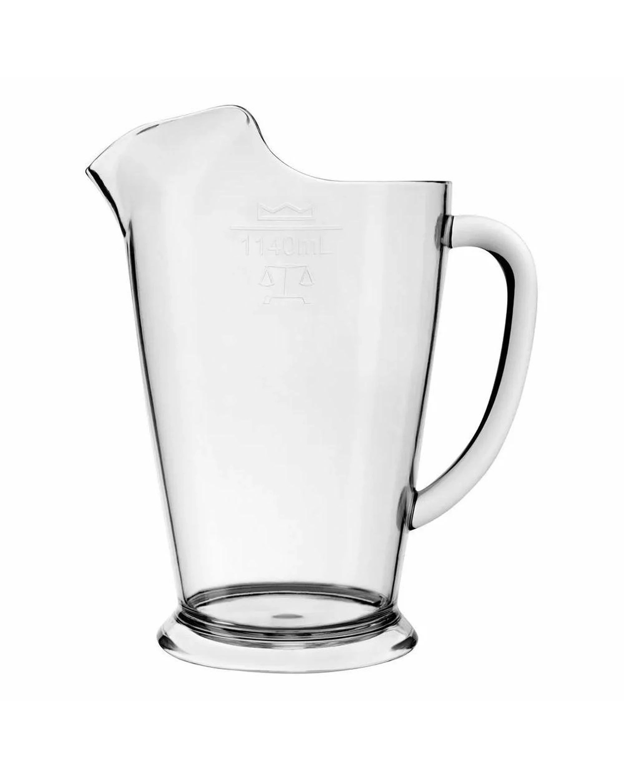 2 Crown Polycarb Jug with Ice Lip 1140ml  Set of 6 - Clear, 2 of 2