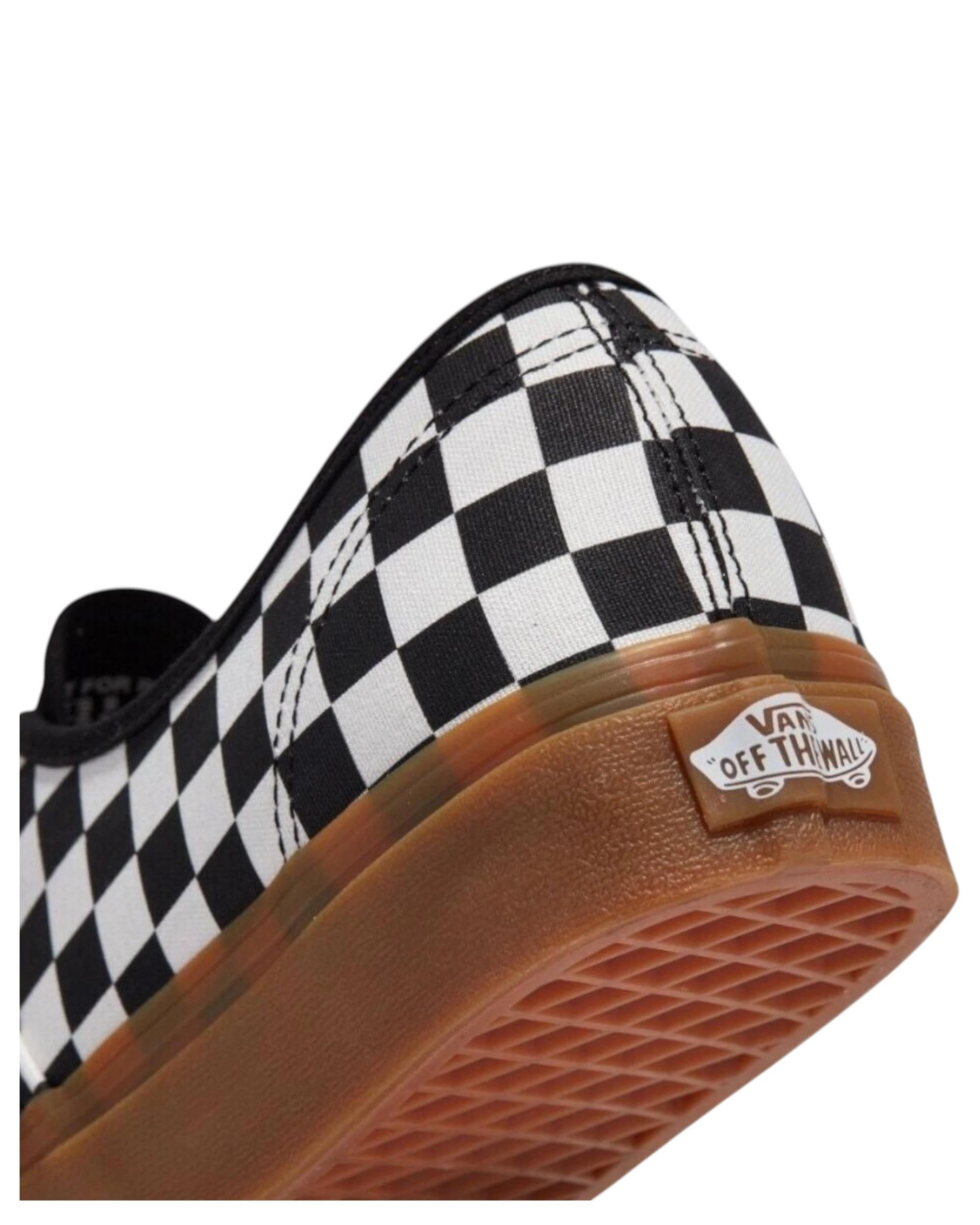 6 Vans Mens Authentic Checkerboard Black/ White Lace Up Shoes BLACK/WHITE, 6 of 6