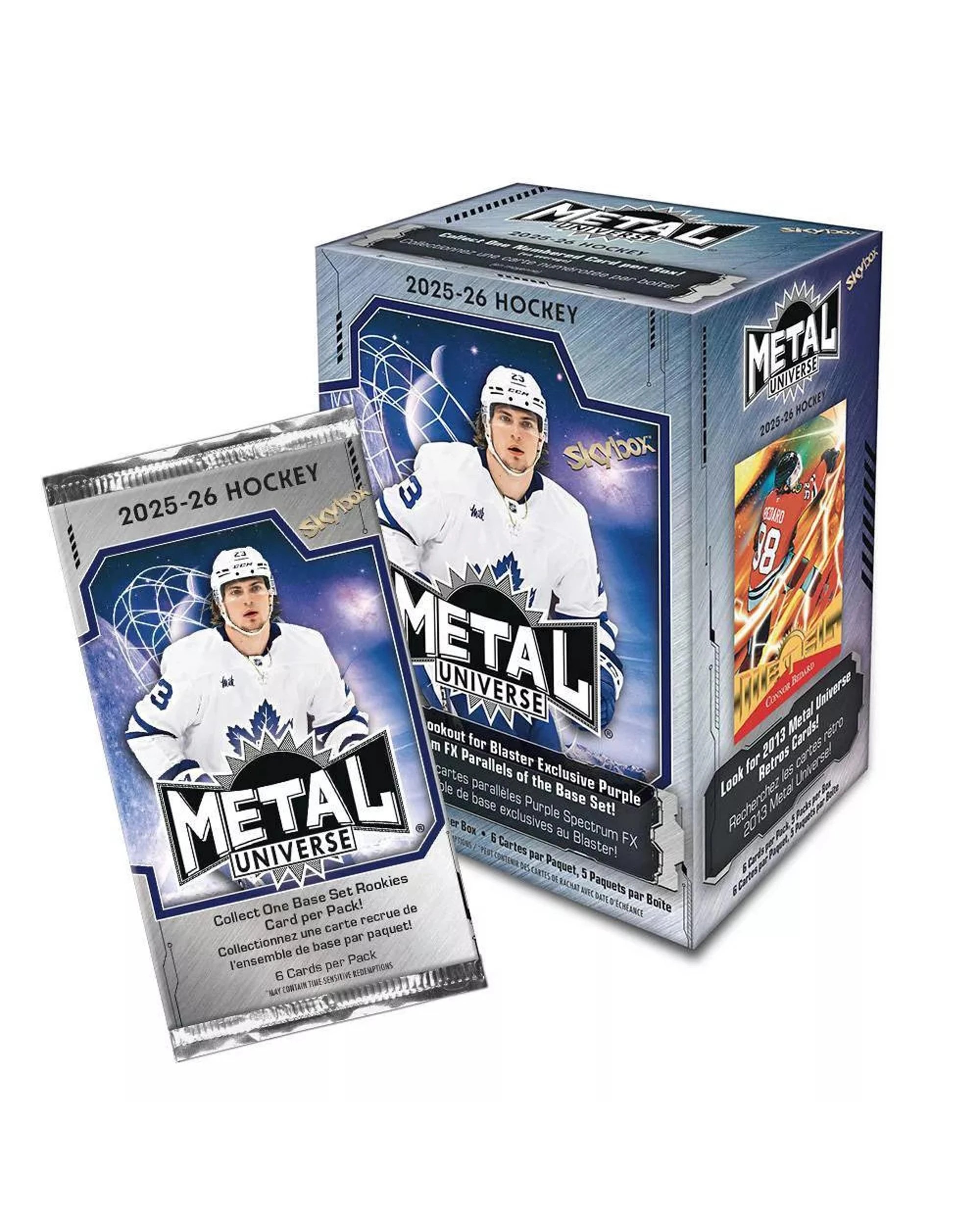 2 Upper Deck 2025/2026 NHL Hockey Skybox Metal Universe Blaster Box, 2 of 3