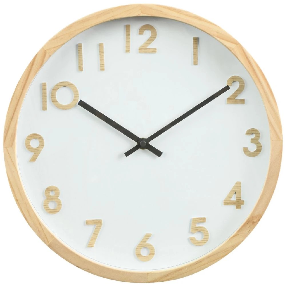 1 Otto 30cm Wall Clock Natural/White, 1 of 1