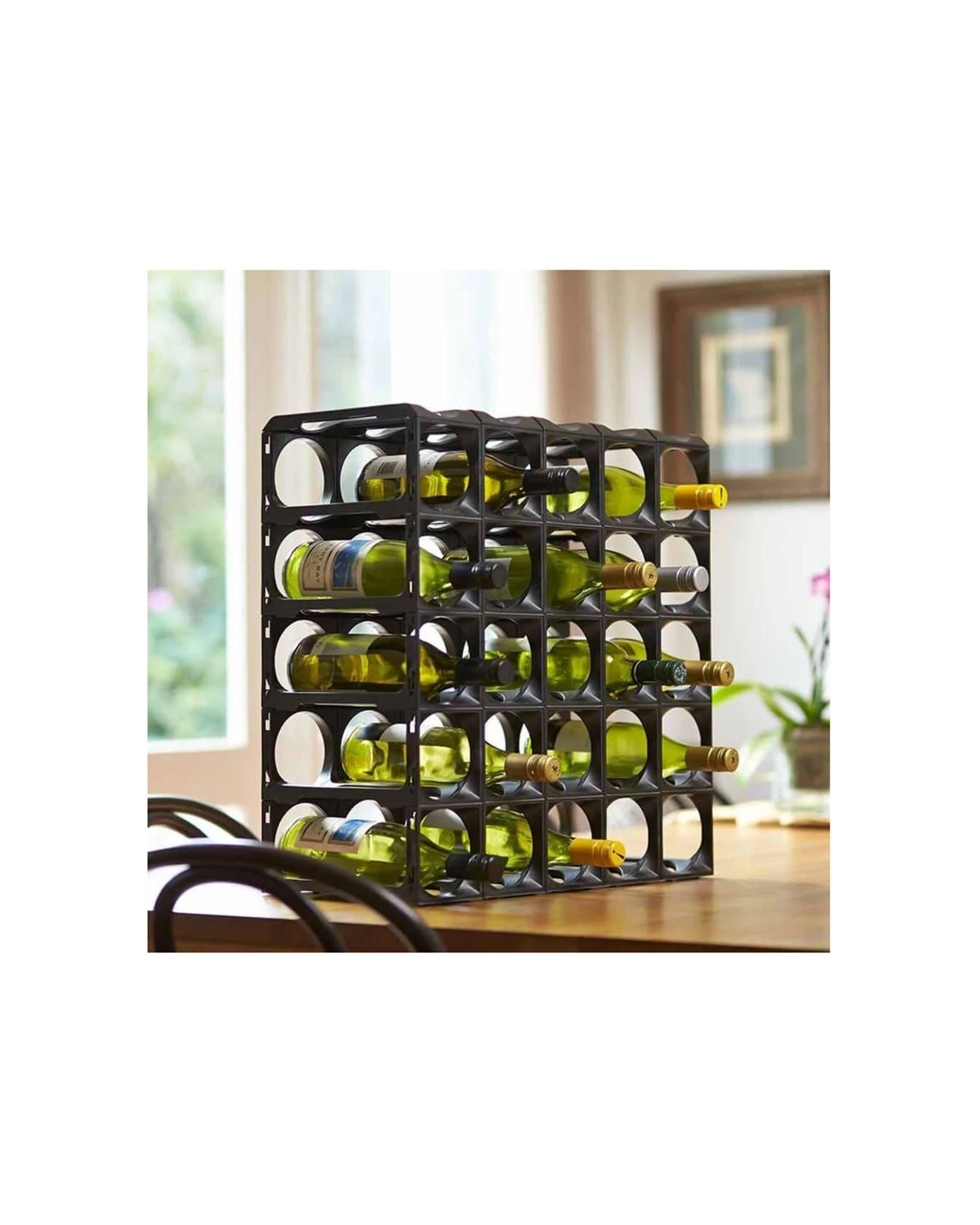 3 StakRax 2pc Wall Mounted Wine Rack Top Plates Modular Durable - Black, 3 of 3