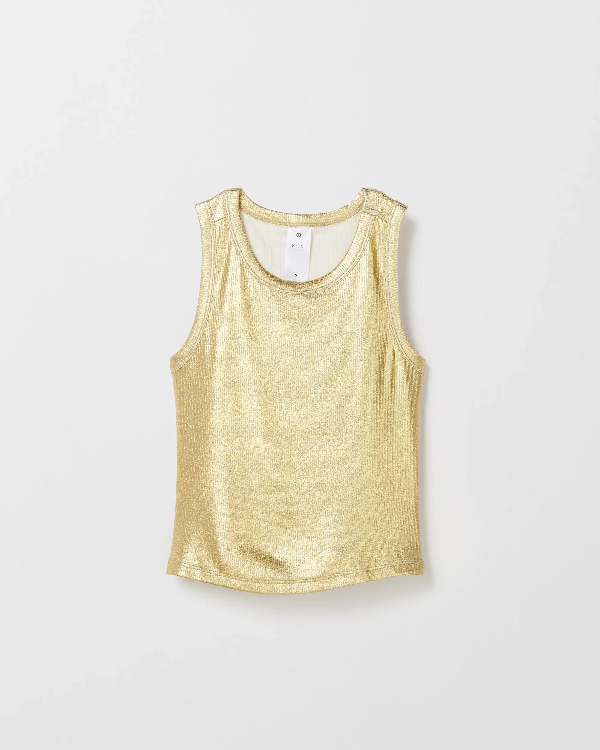 5 Target Metallic Rib Tank GOLD METALLIC, 5 of 7