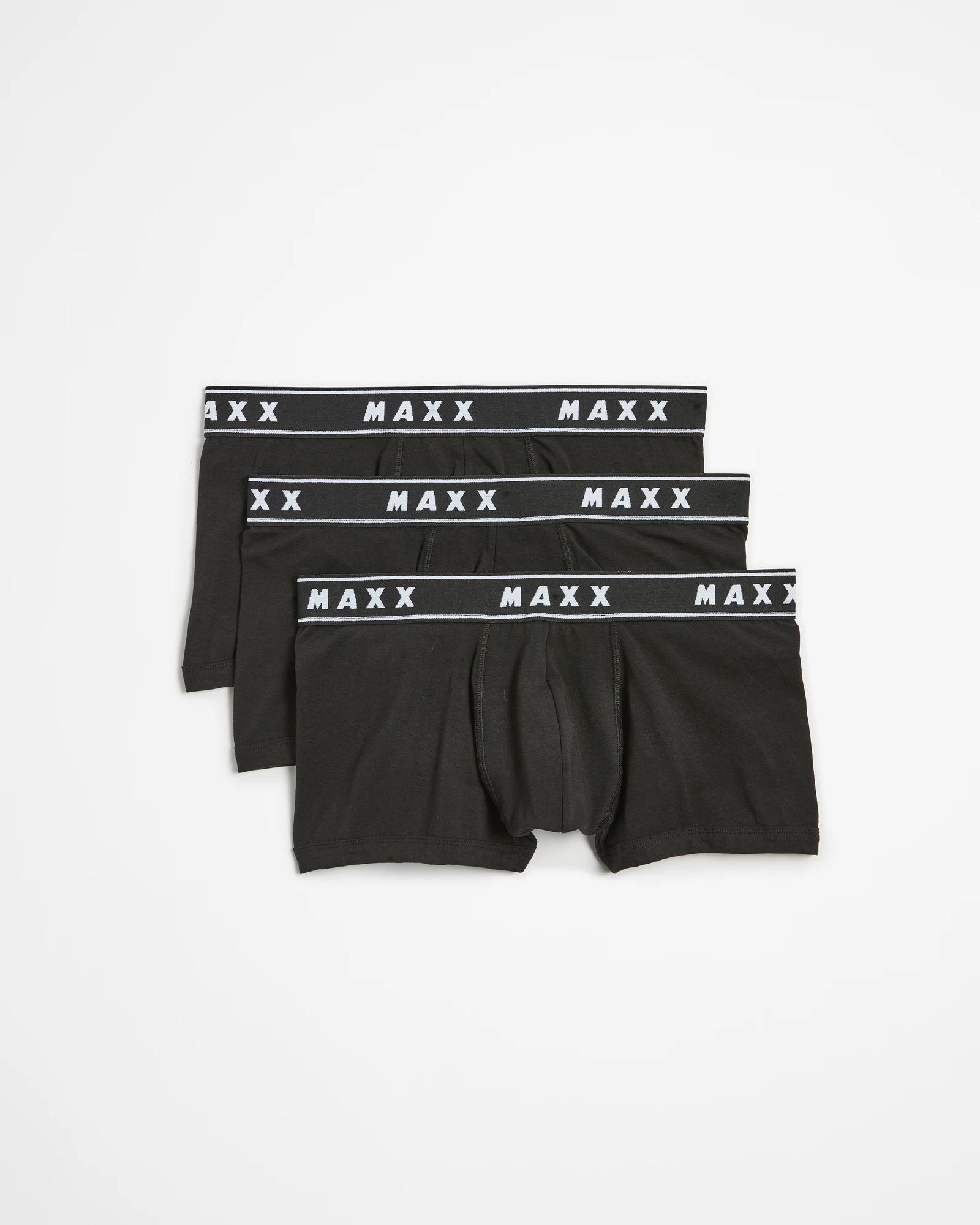 1 3 Pack Fitted Trunks - Maxx BLACK, 1 of 4