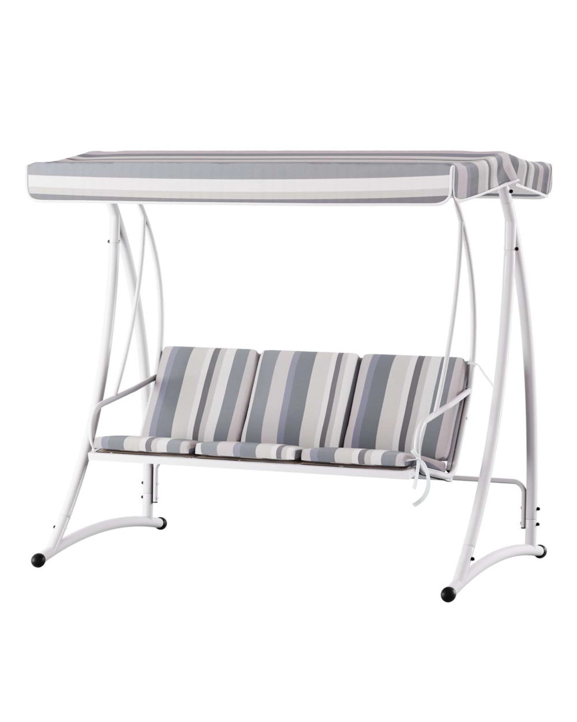 1 Gardeon Outdoor Swing Chair Garden Bench Furniture Canopy 3 Seater White
 - White, 1 of 3
